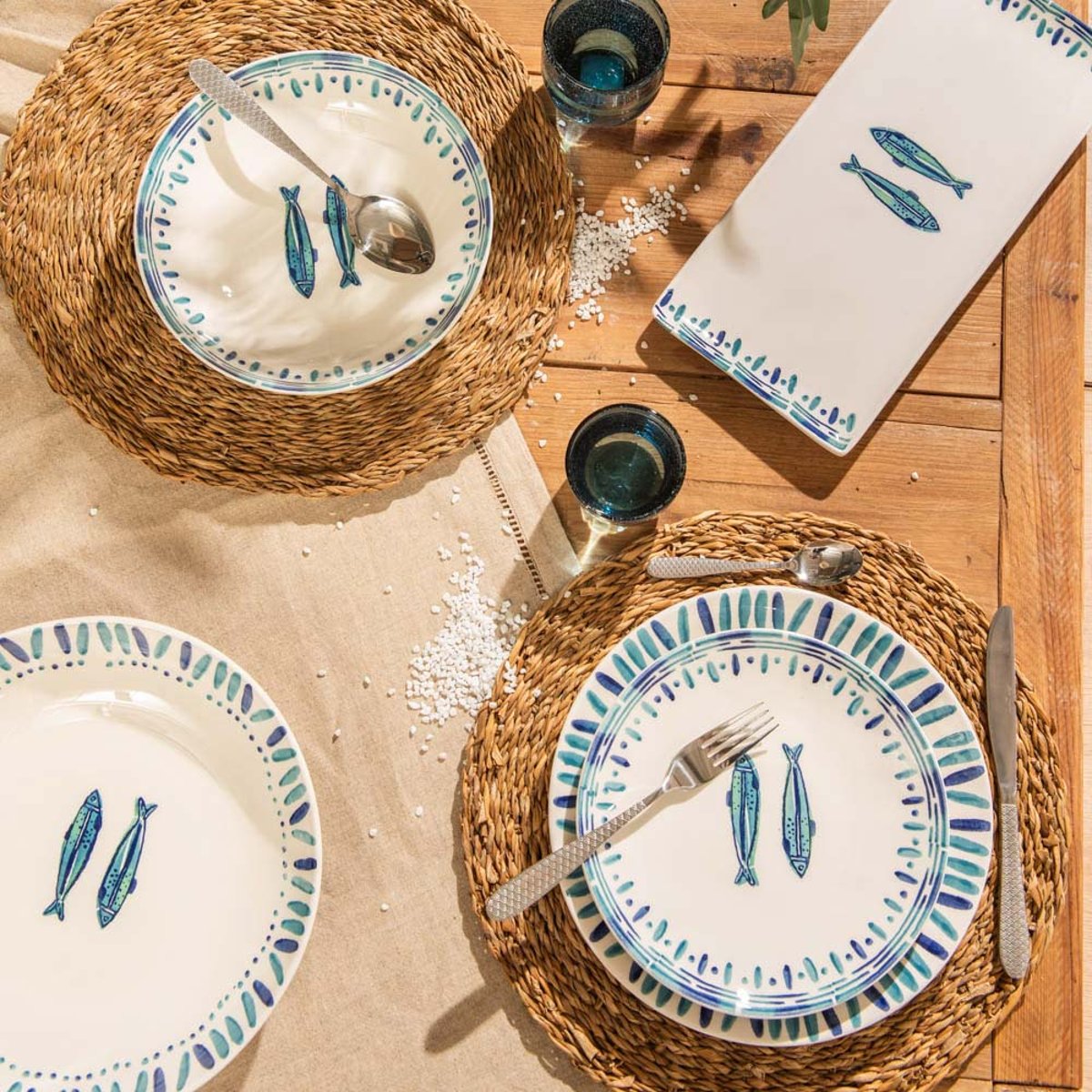 Assiette creuse Kyanos 23 cm (lot de 6) bleu, TABLE PASSION