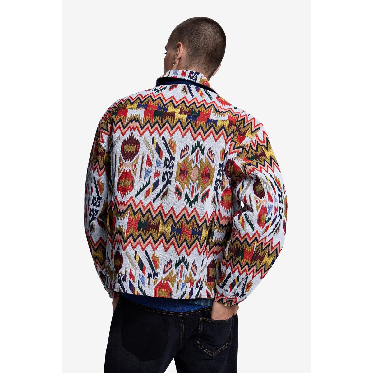 Veste imprimée patchwork beige, DESIGUAL