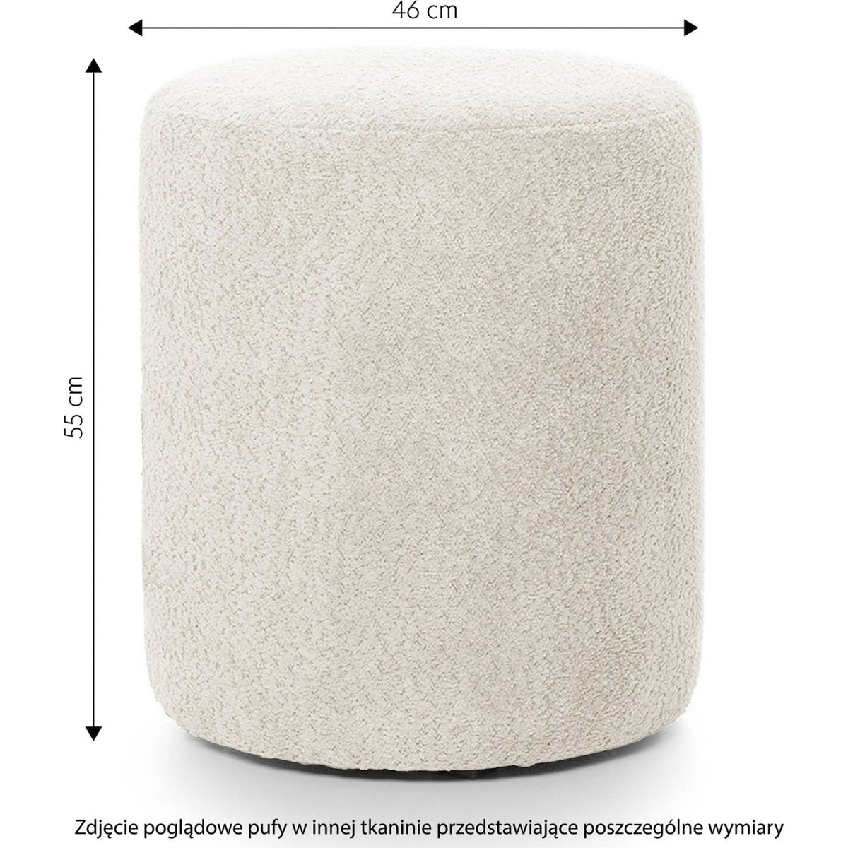 Pouf rond en tissu collection SEPPIO bleu canard, RECOLLECTION