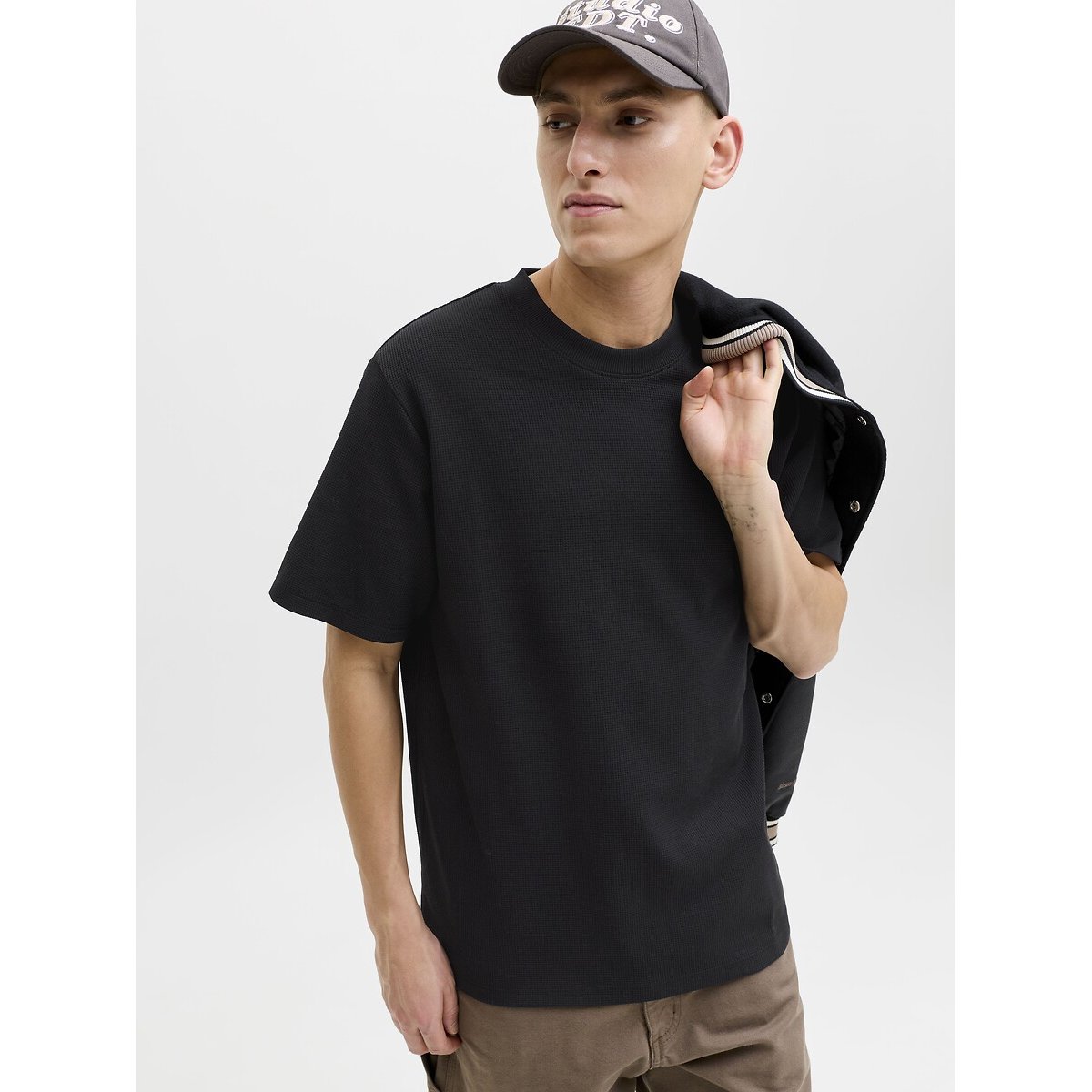T-shirt manches courtes noir, JACK & JONES