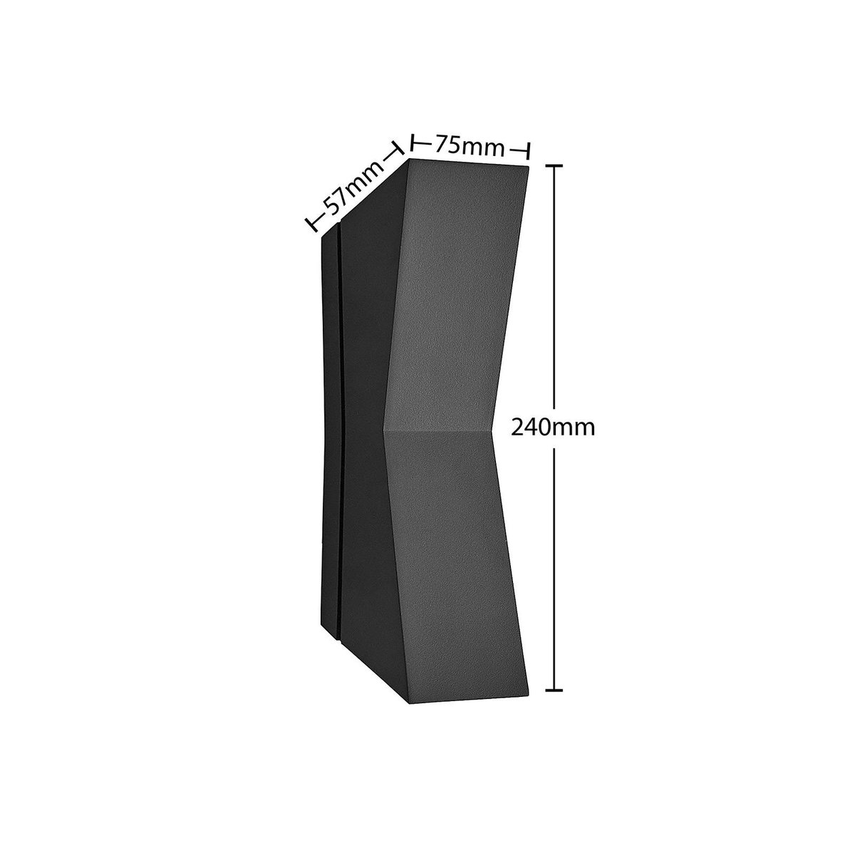 Applique extérieure en aluminium moderneLED anthracite, LUCANDE