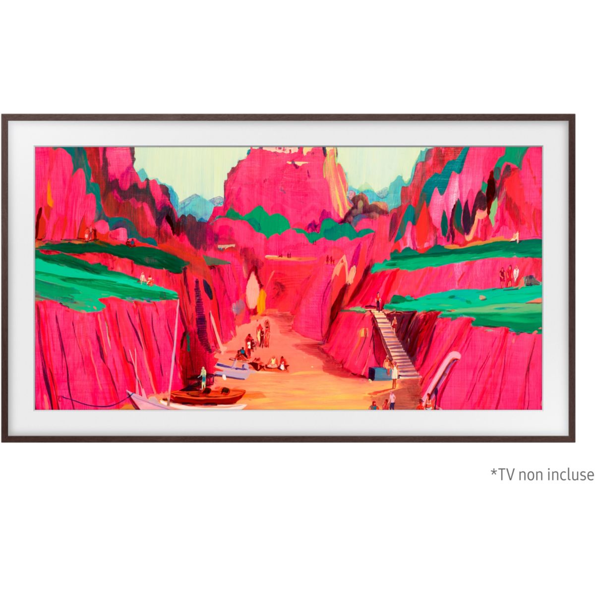 Cadre The Frame couleur Noyer - Compatible TV The Frame 85'' couleur unique, SAMSUNG