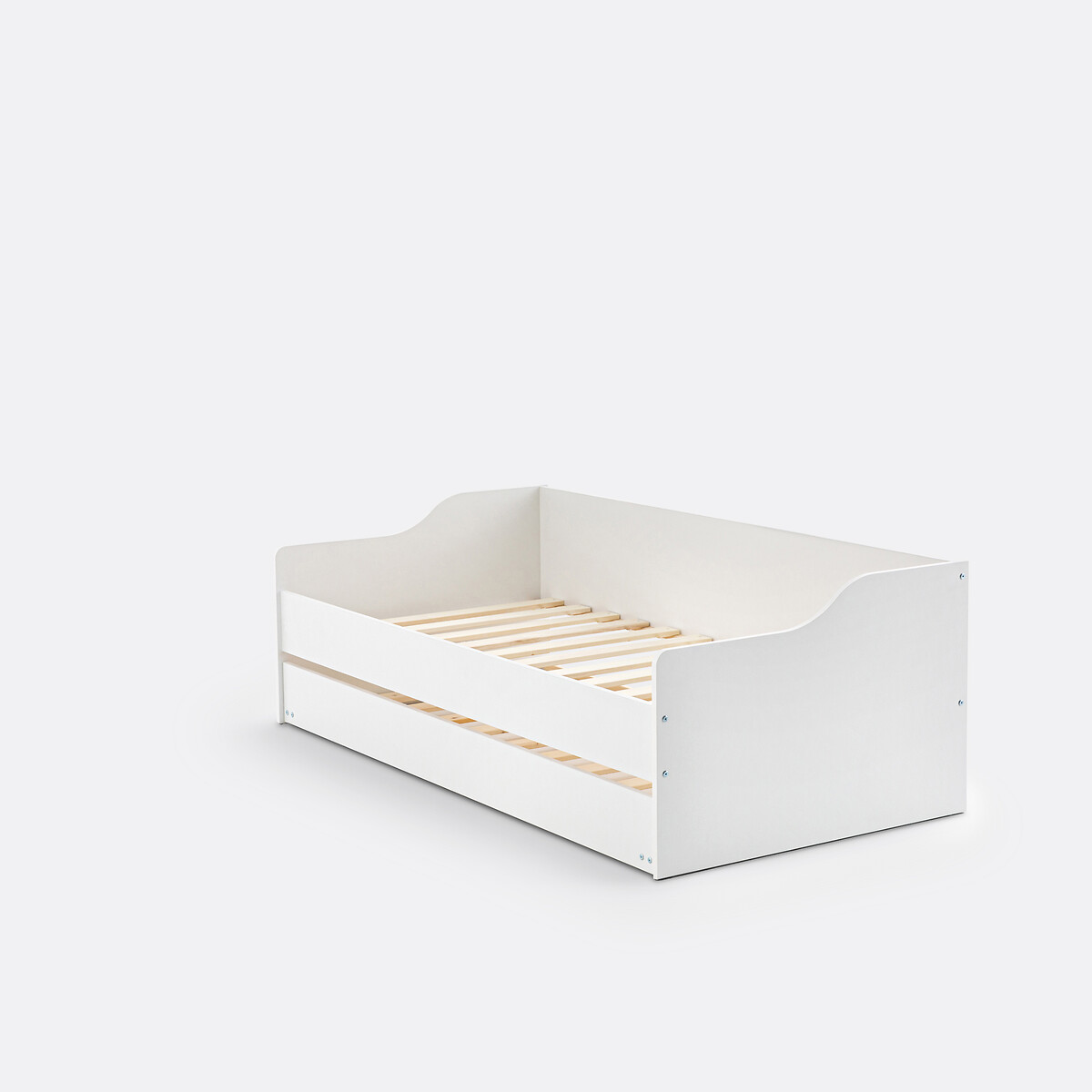 Lit banquette gigogne avec sommiers, Arrie blanc, SO'HOME