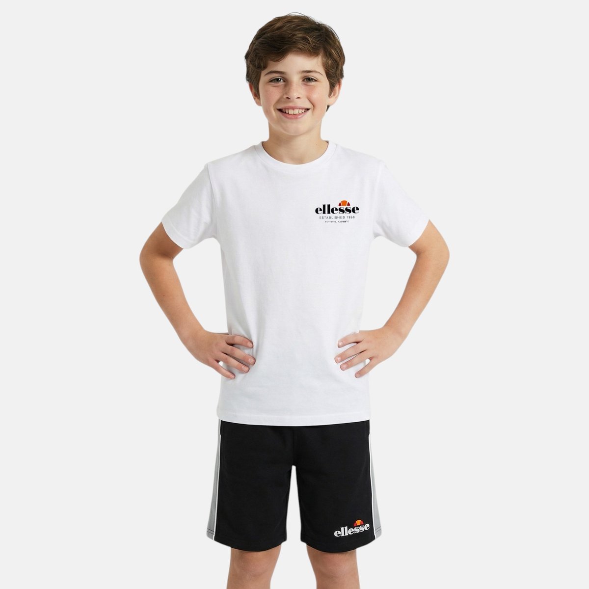 Lot de 2 t-shirts manches courtes et short TEAM gris clair, ELLESSE