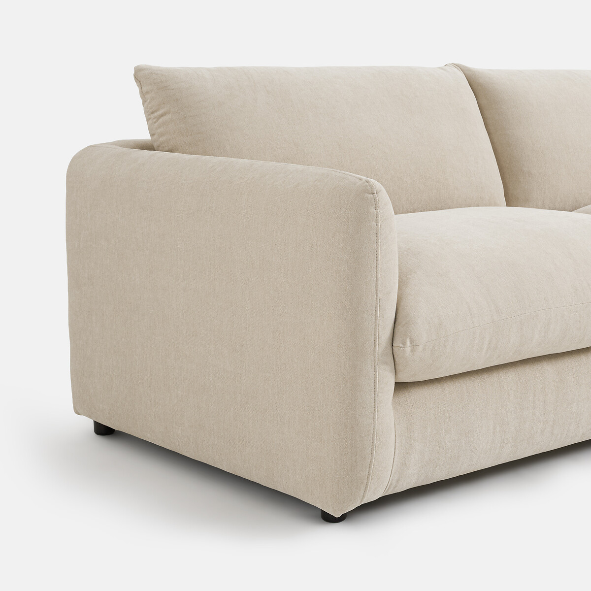 Canapé convertible, 2, 3 ou 4 places, en polyester chiné, YDE beige, LA REDOUTE INTERIEURS