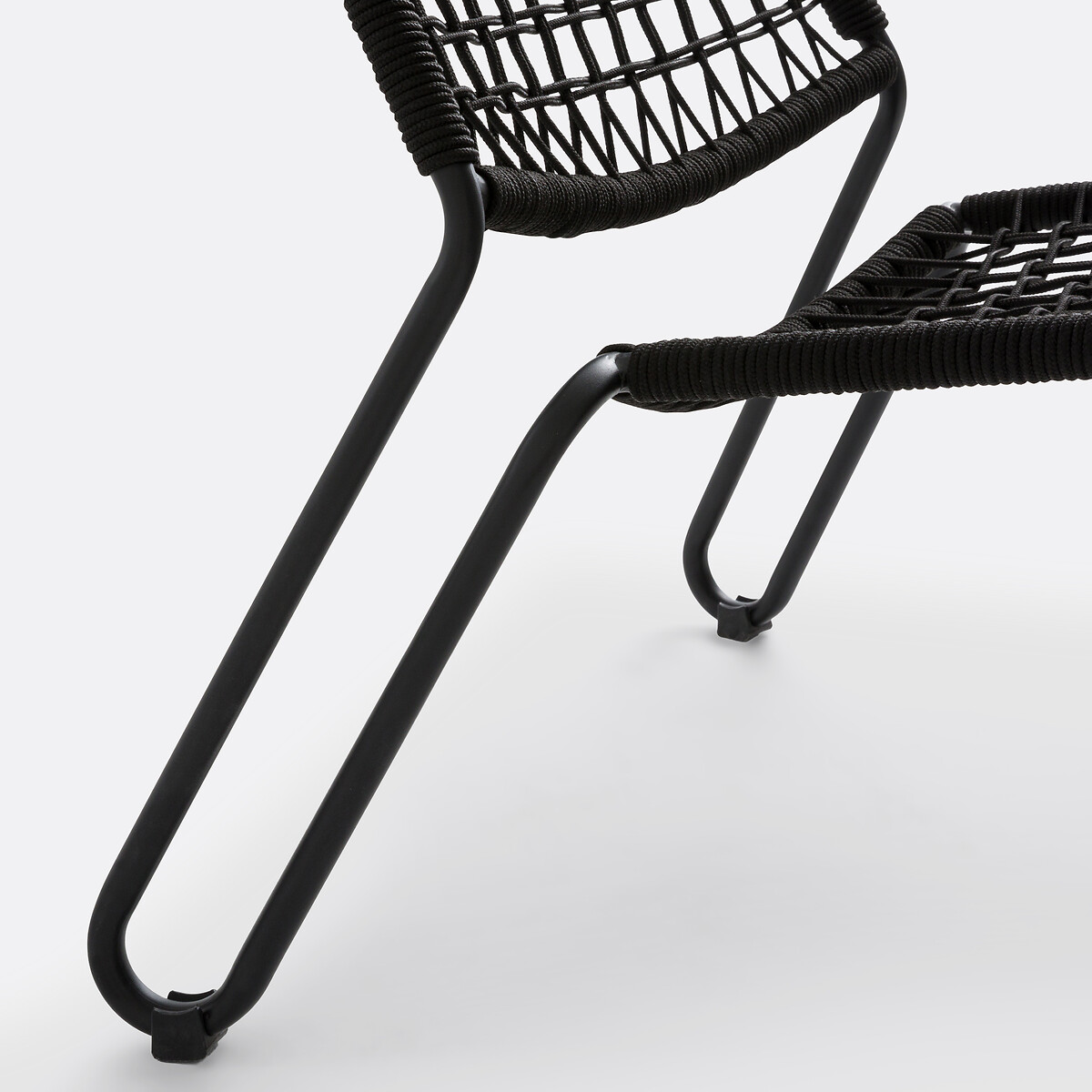Masix Woven Cord Low Garden Chair black, LA REDOUTE INTERIEURS