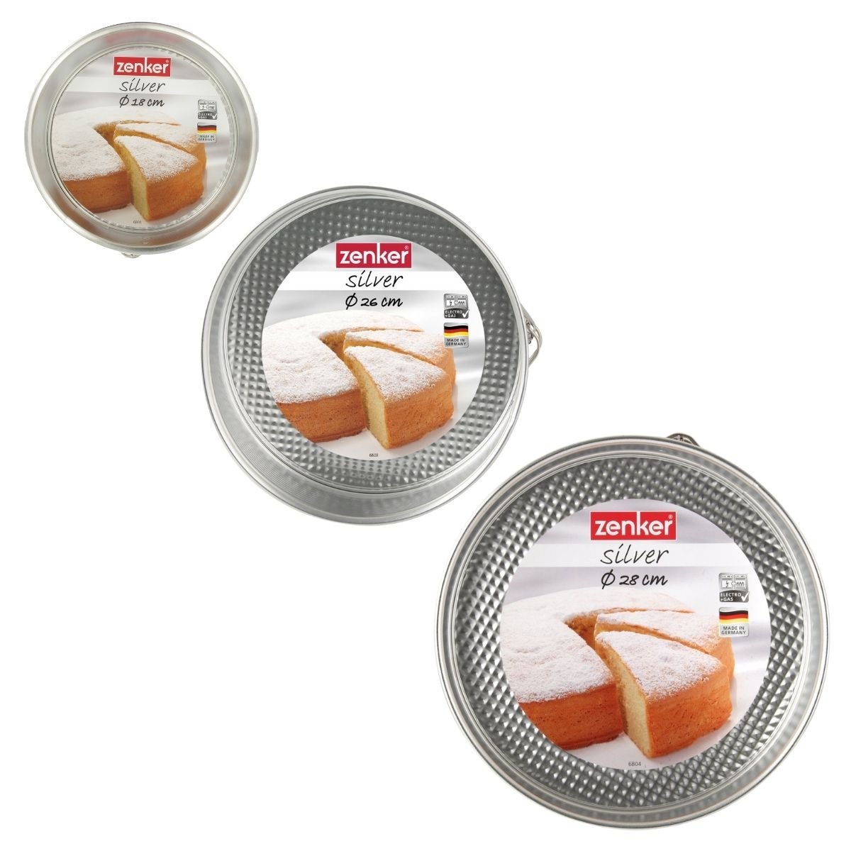 Set de 3 moules à manqué à charnière SILVER gris, ZENKER