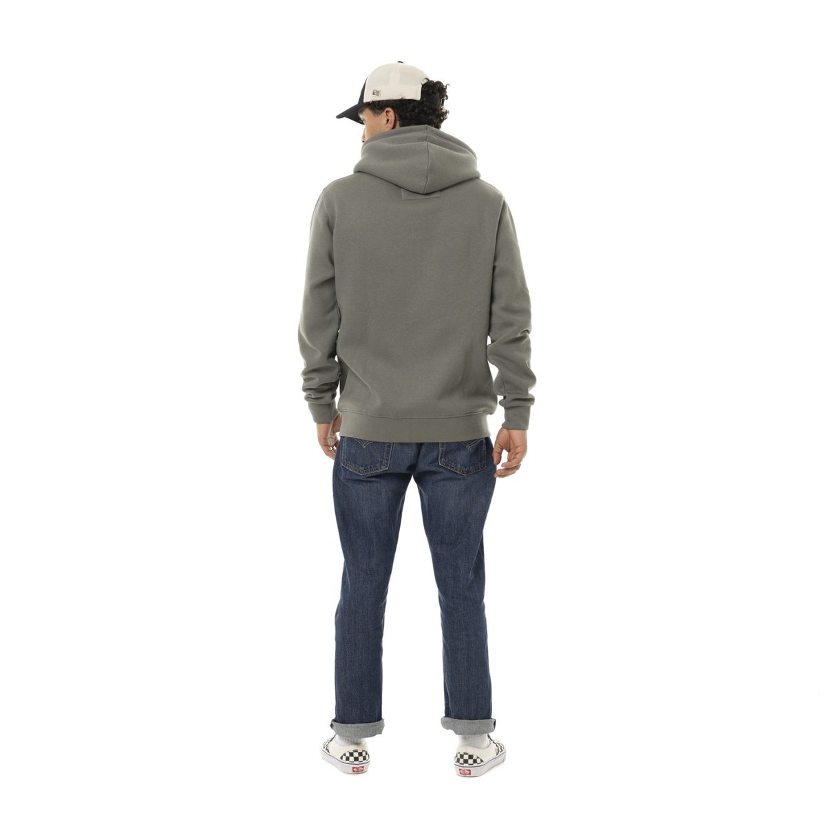 Hoodie coton FREE gris foncé/noir, VON DUTCH
