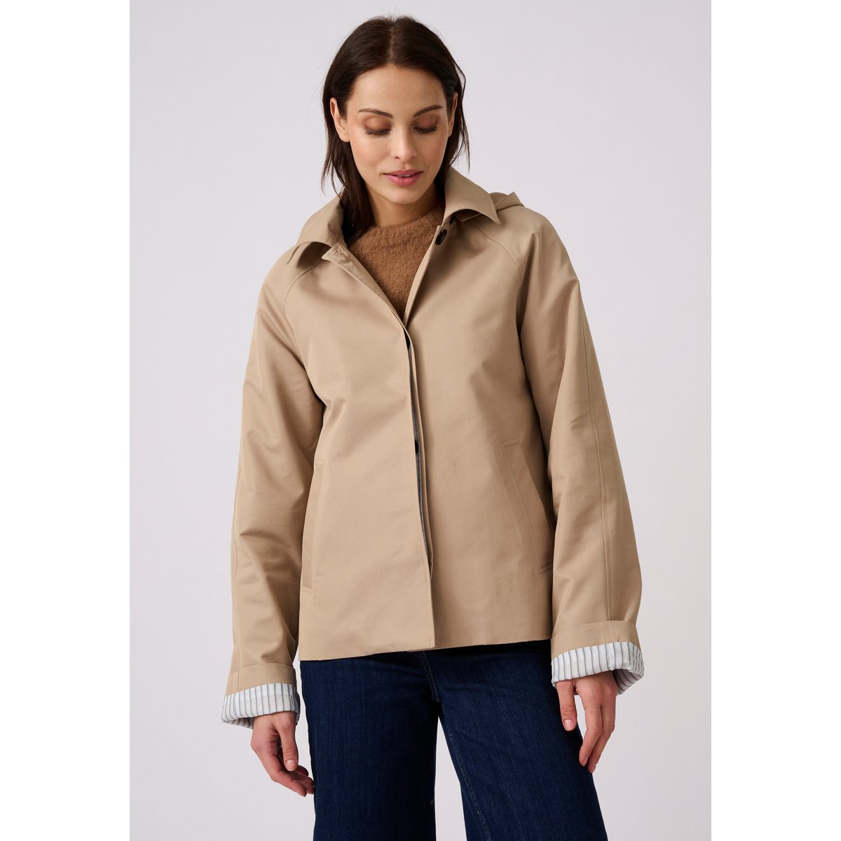 Trench court marron beige, DAMART