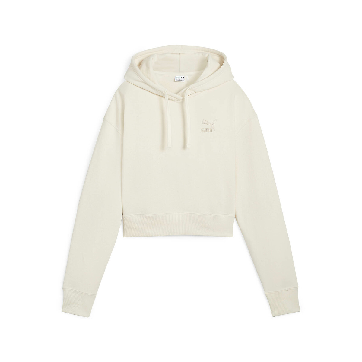 Sweat à capuche Better classics cropped ecru, PUMA