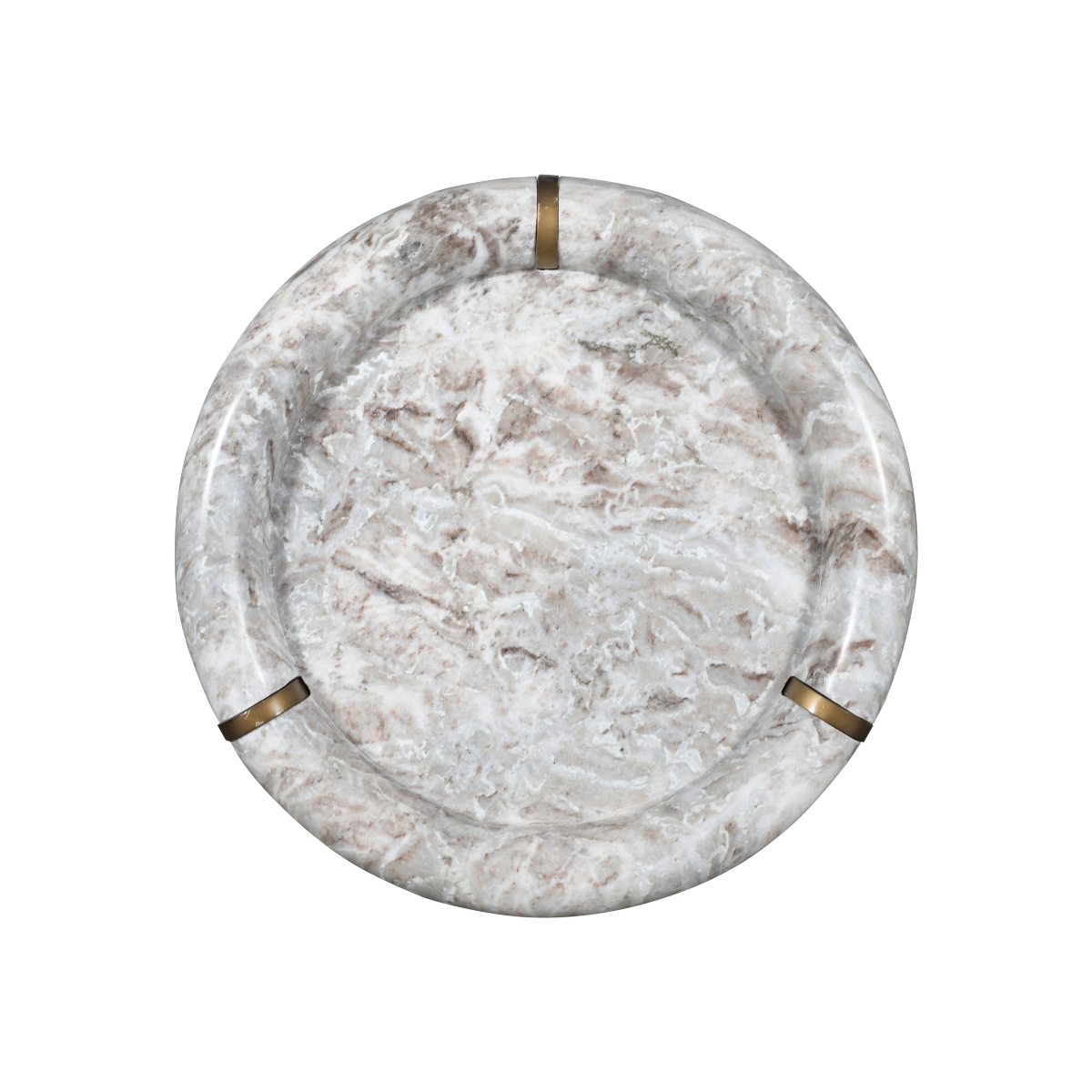 Petite table basse en marbre et métal PROSPER beige, SIGNATURE