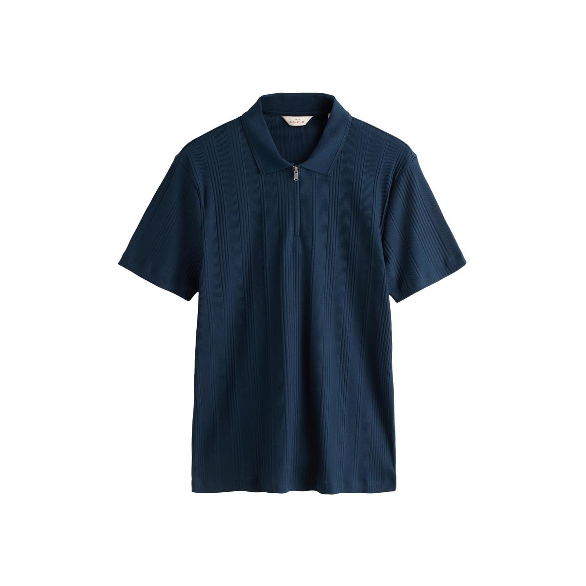 Polo en coton supima n. premium signature bleu marine, NEXT