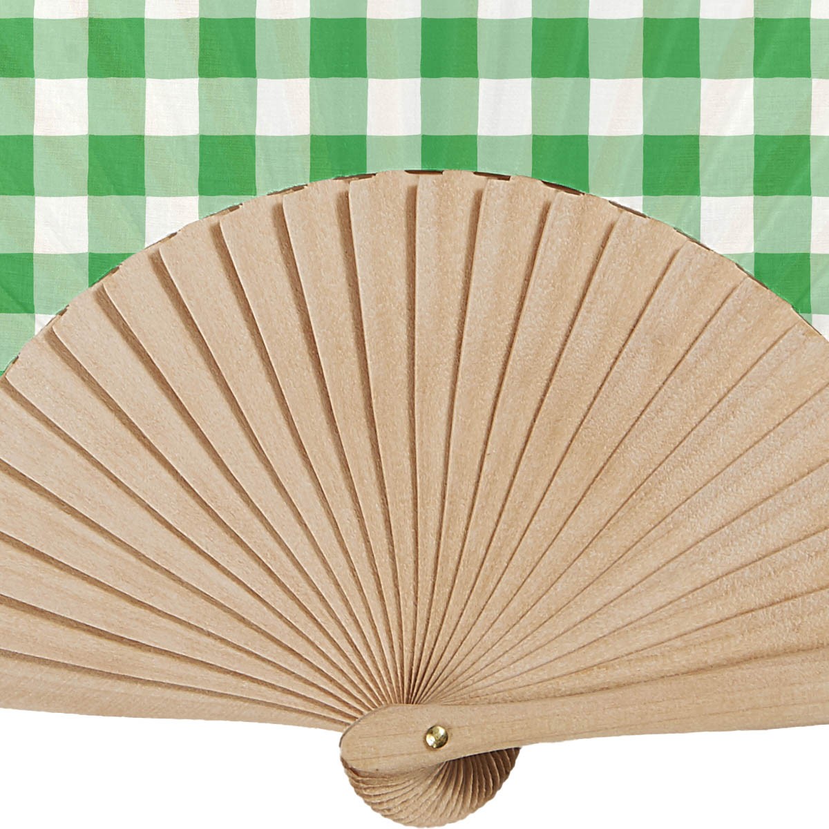 Eventail bois de bouleau LISETTE vert, VENT DE BOHÈME