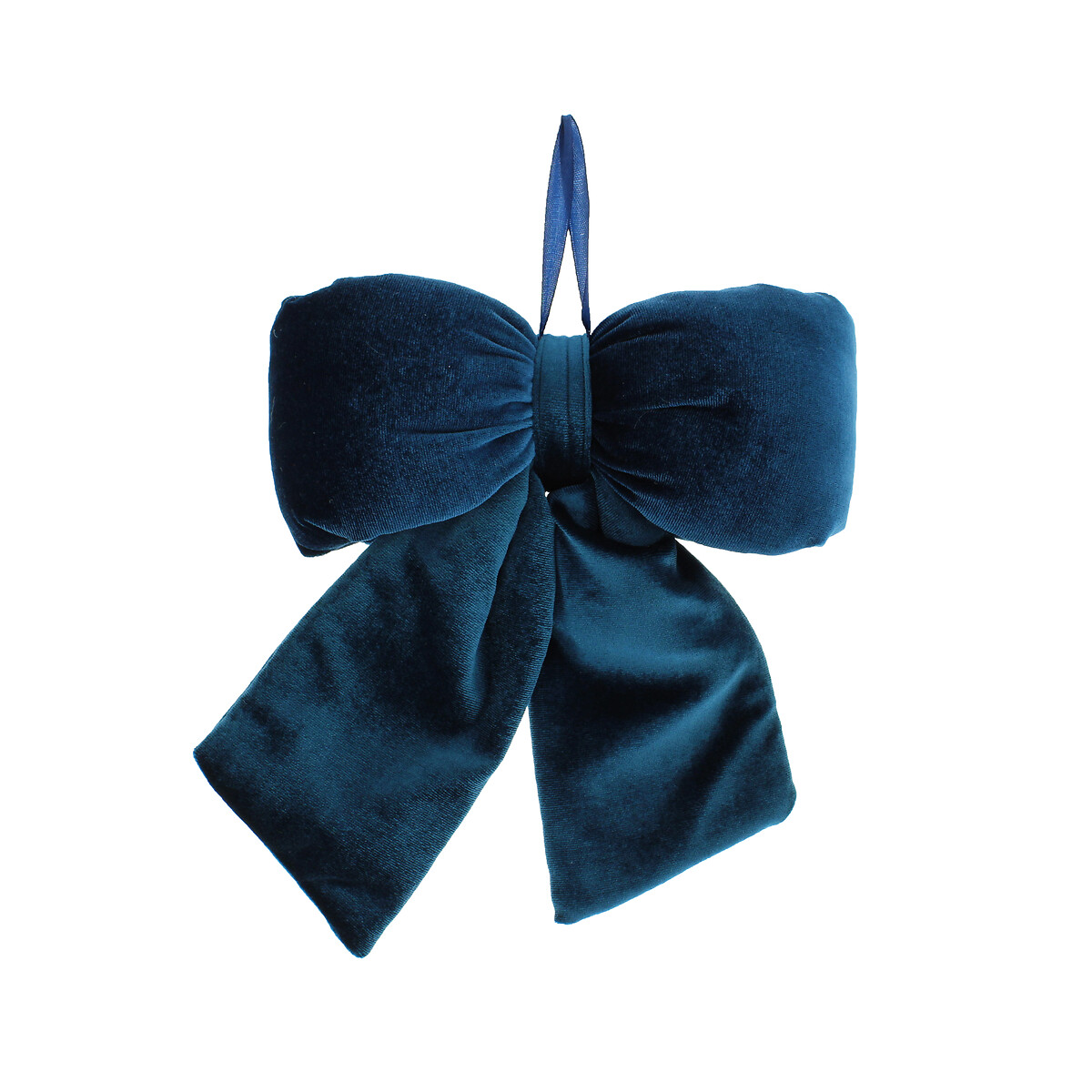 Set of 2 35cm Nordic Lights Blue Velvet Decorative Bows blue, SO'HOME
