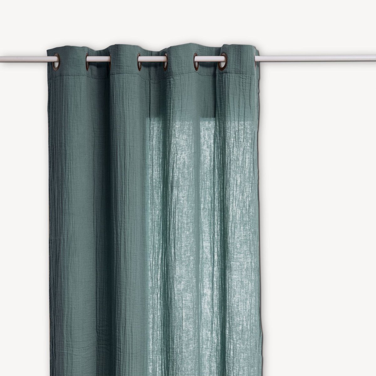 Rideau en gaze de coton JAMANA vert, ATMOSPHERA