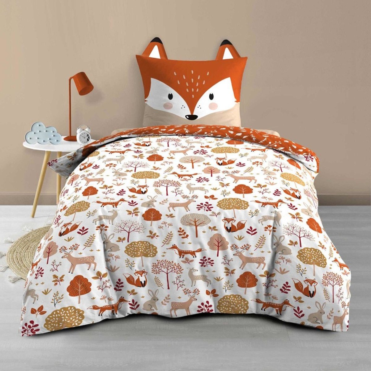 Housse de couette 140x200 + 1 taie ROXY 100% coton color, DECORATIE