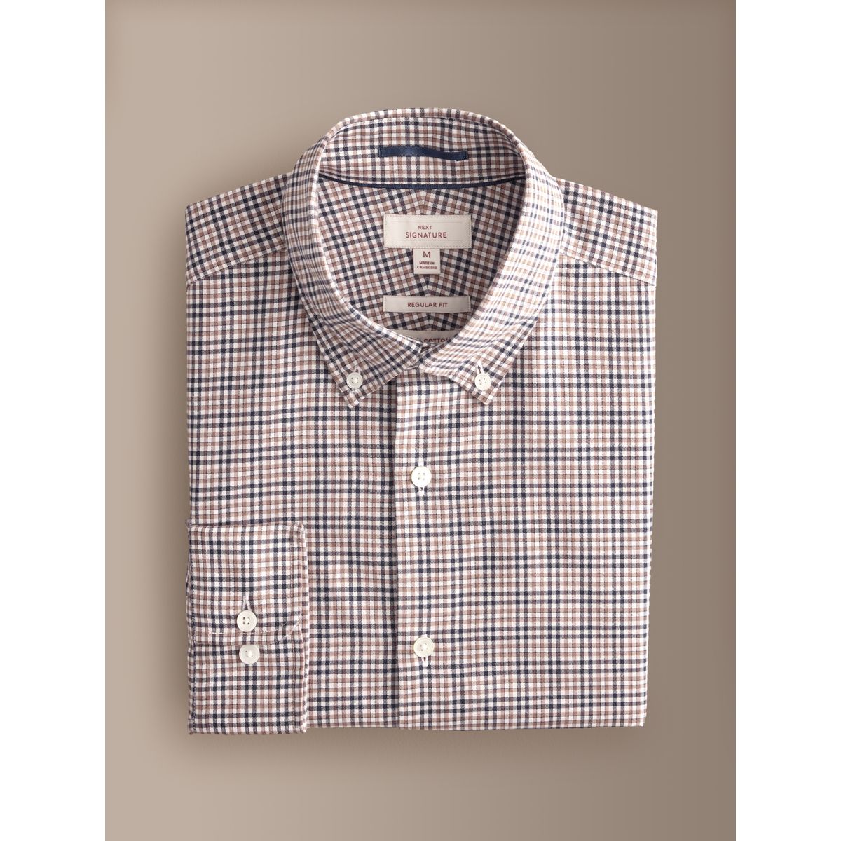 Chemise à manches longues et carreaux signature bleu, NEXT