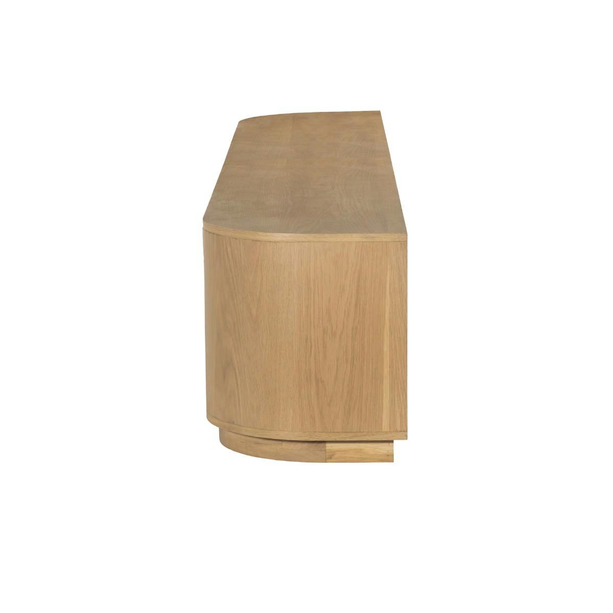 Meuble TV design en chêne, 4 portes LOREN bois clair, PIER IMPORT