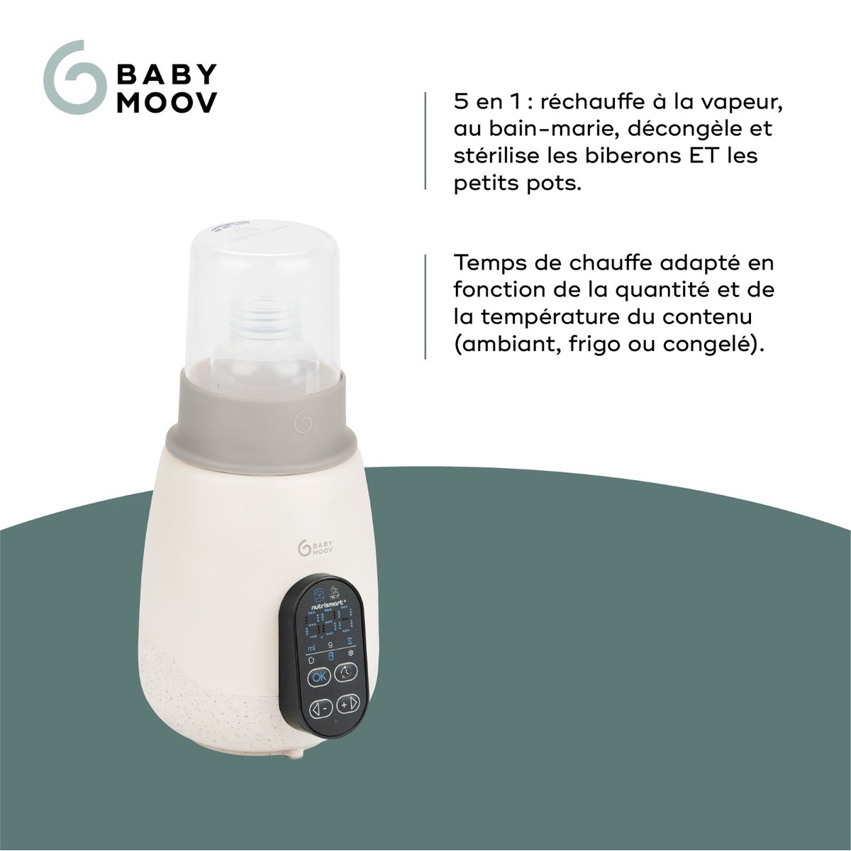 Chauffe-biberon et stérilisateur 5-en-1 beige, BABYMOOV
