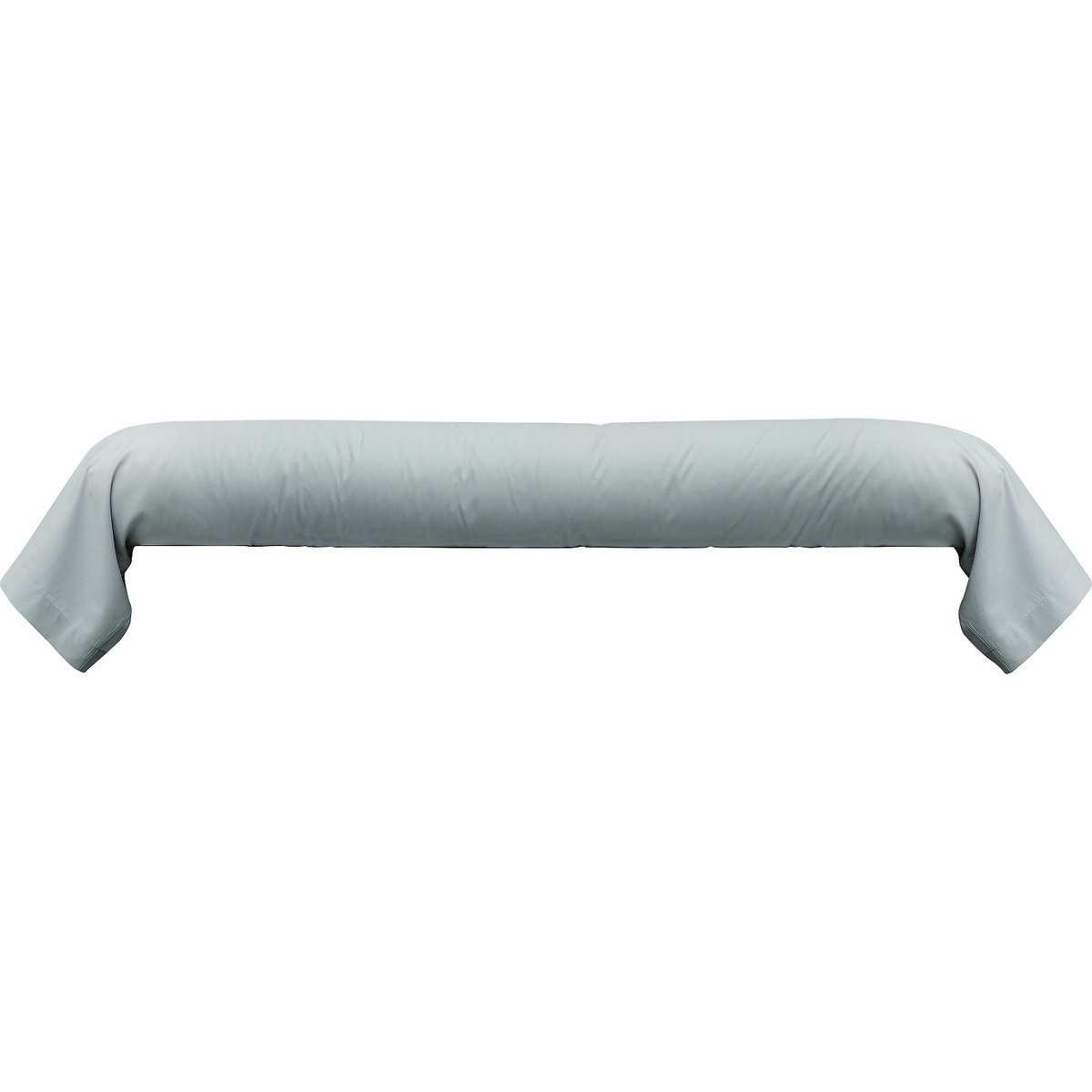 Une taie de traversin 100% coton gris clair, C DESIGN HOME TEXTILE