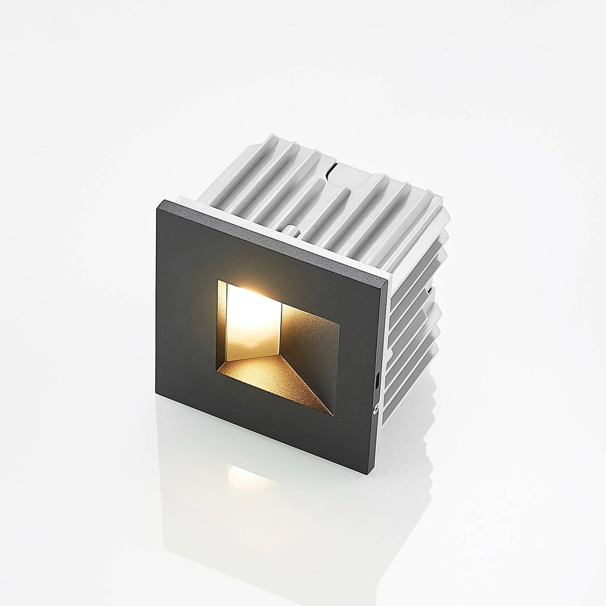 Applique extérieure en aluminium moderne noir, ARCCHIO