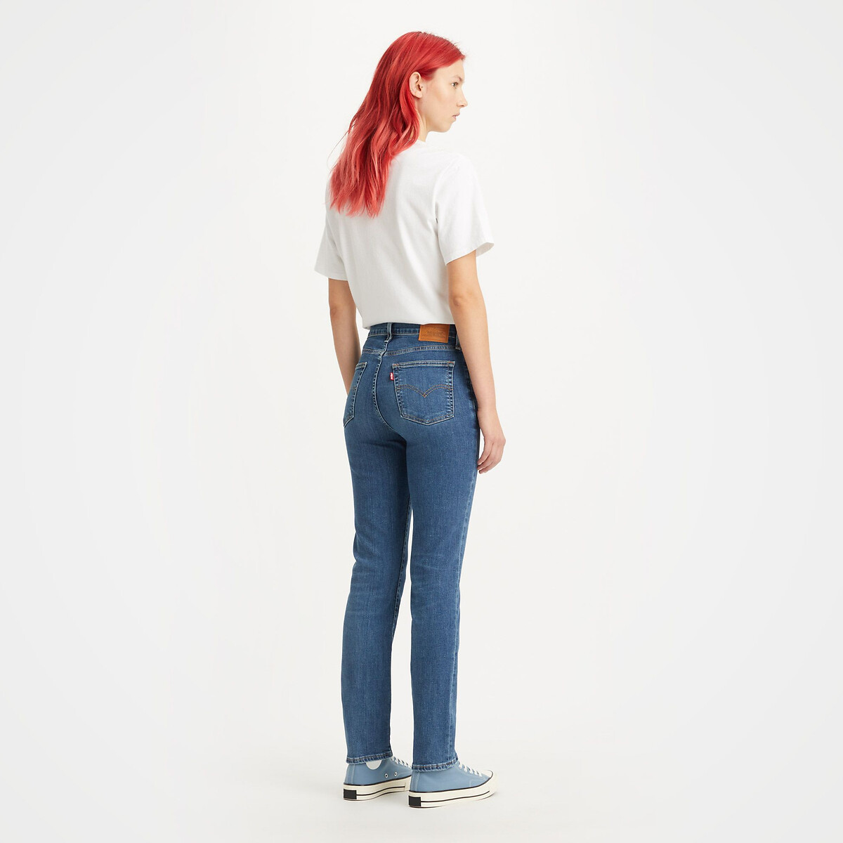Jean 724 High Rise Straight blue wave mid, LEVI'S