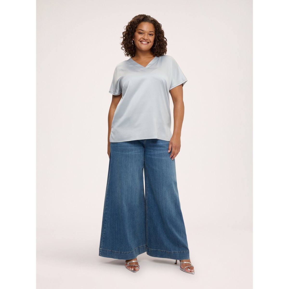 T-shirt bimatière gris, FIORELLA RUBINO