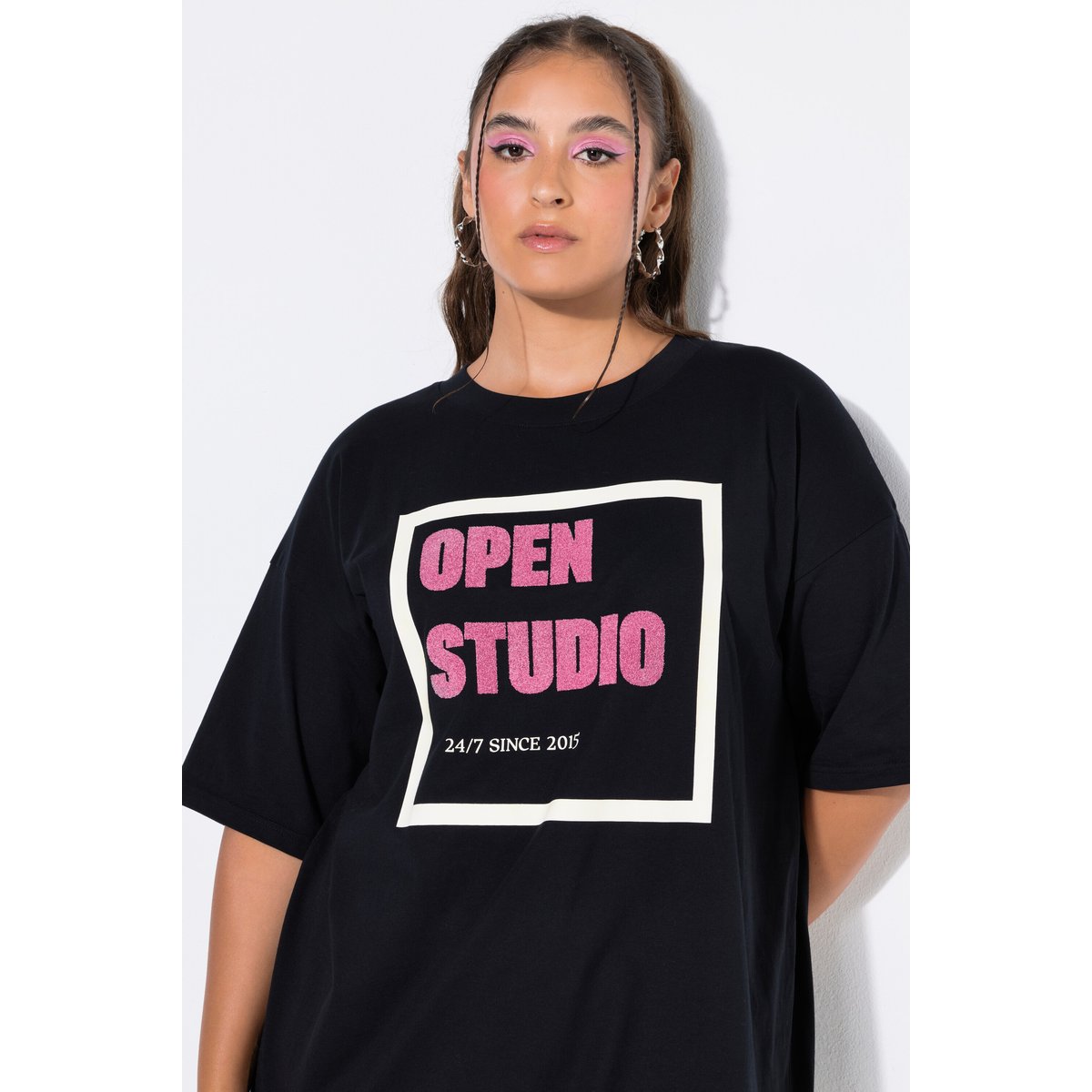 T-shirt, coupe oversize, Open Studio noir, STUDIO UNTOLD