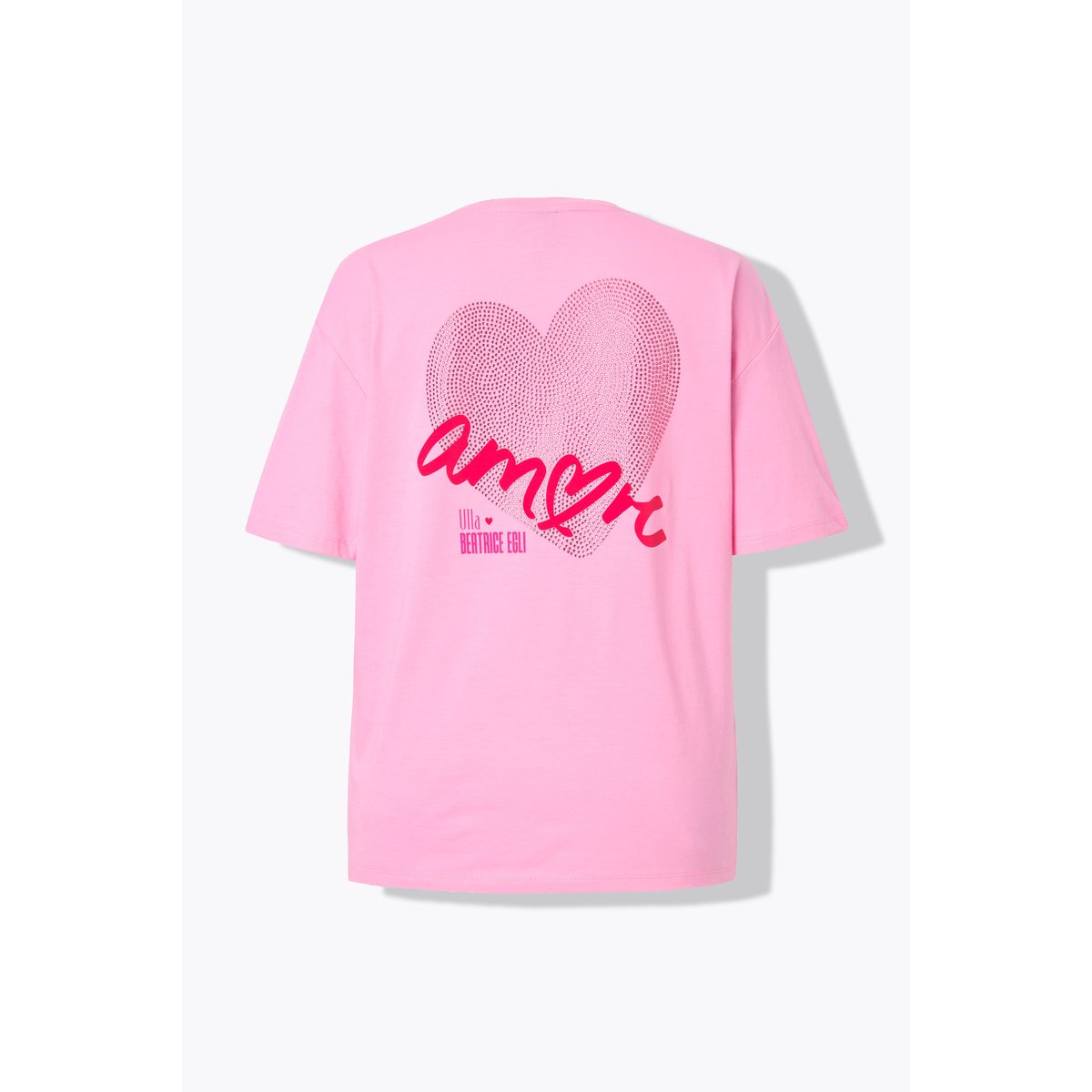 T-shirt, coupe oversize, motif cœur rose, ULLA POPKEN