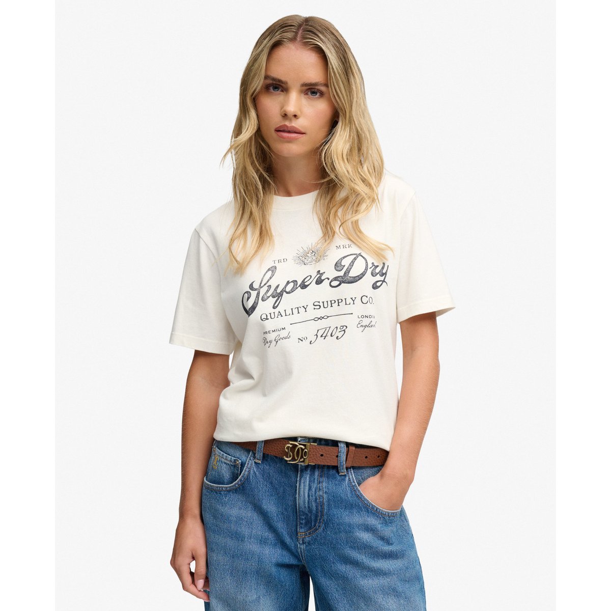 Ceinture en Cuir Monogram brun huile d'argan/noir, SUPERDRY