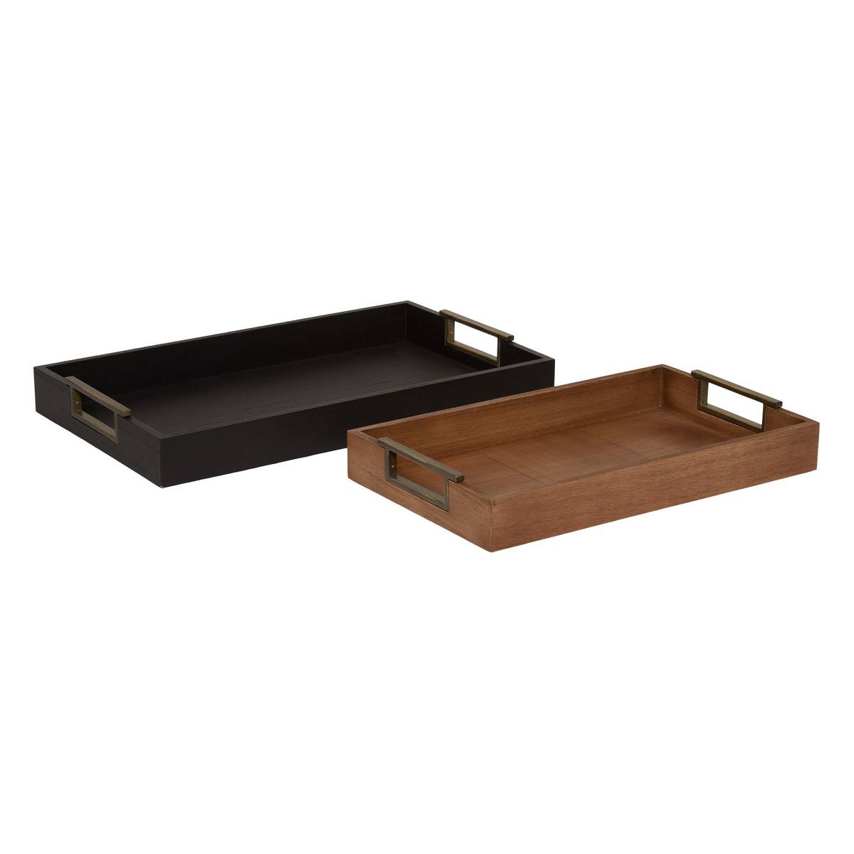 Lot de 2 plateaux rectangulaires SAEL multicolore, ATMOSPHERA