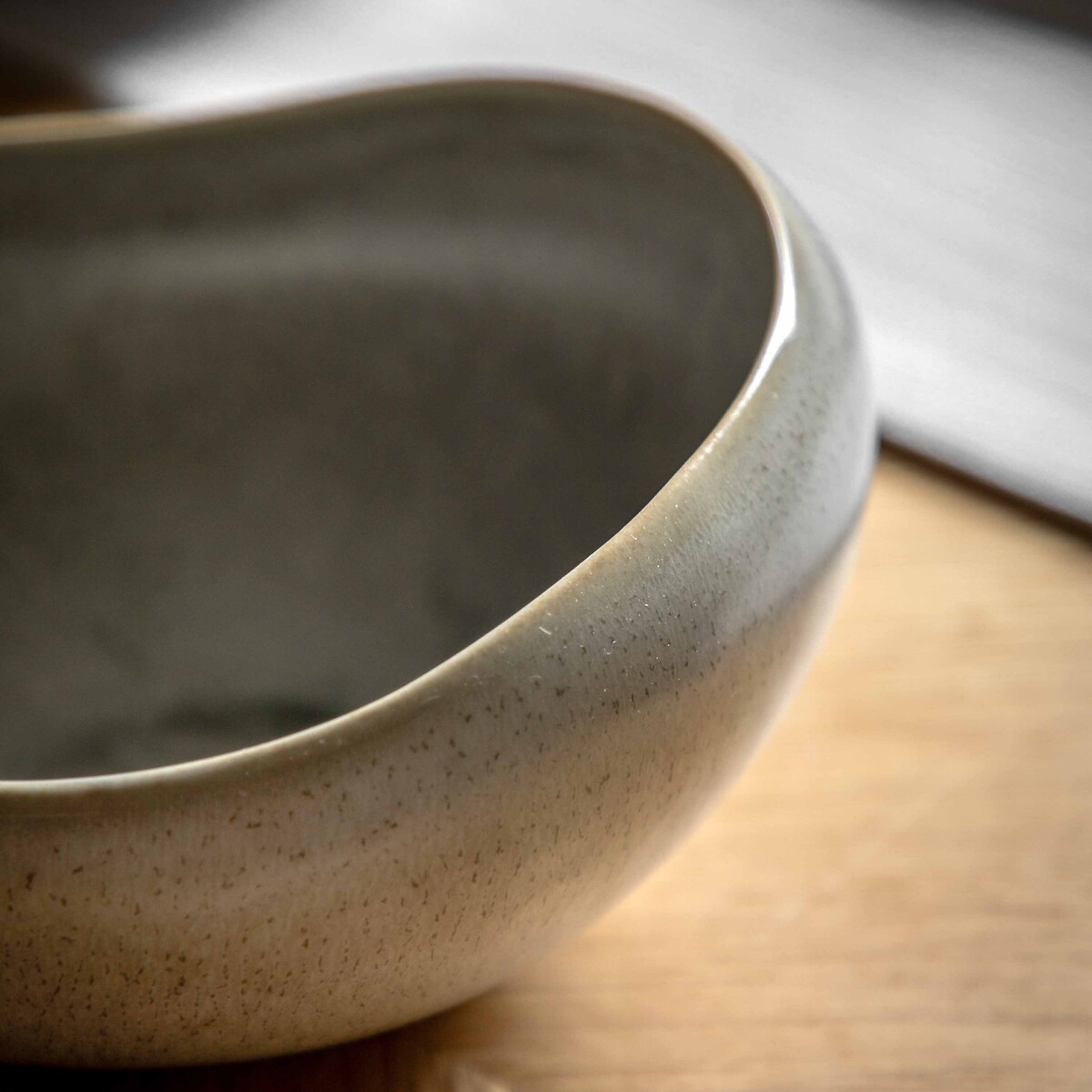Set of 4 Pebble Glaze Bowls dove grey, ÉDITÉ
