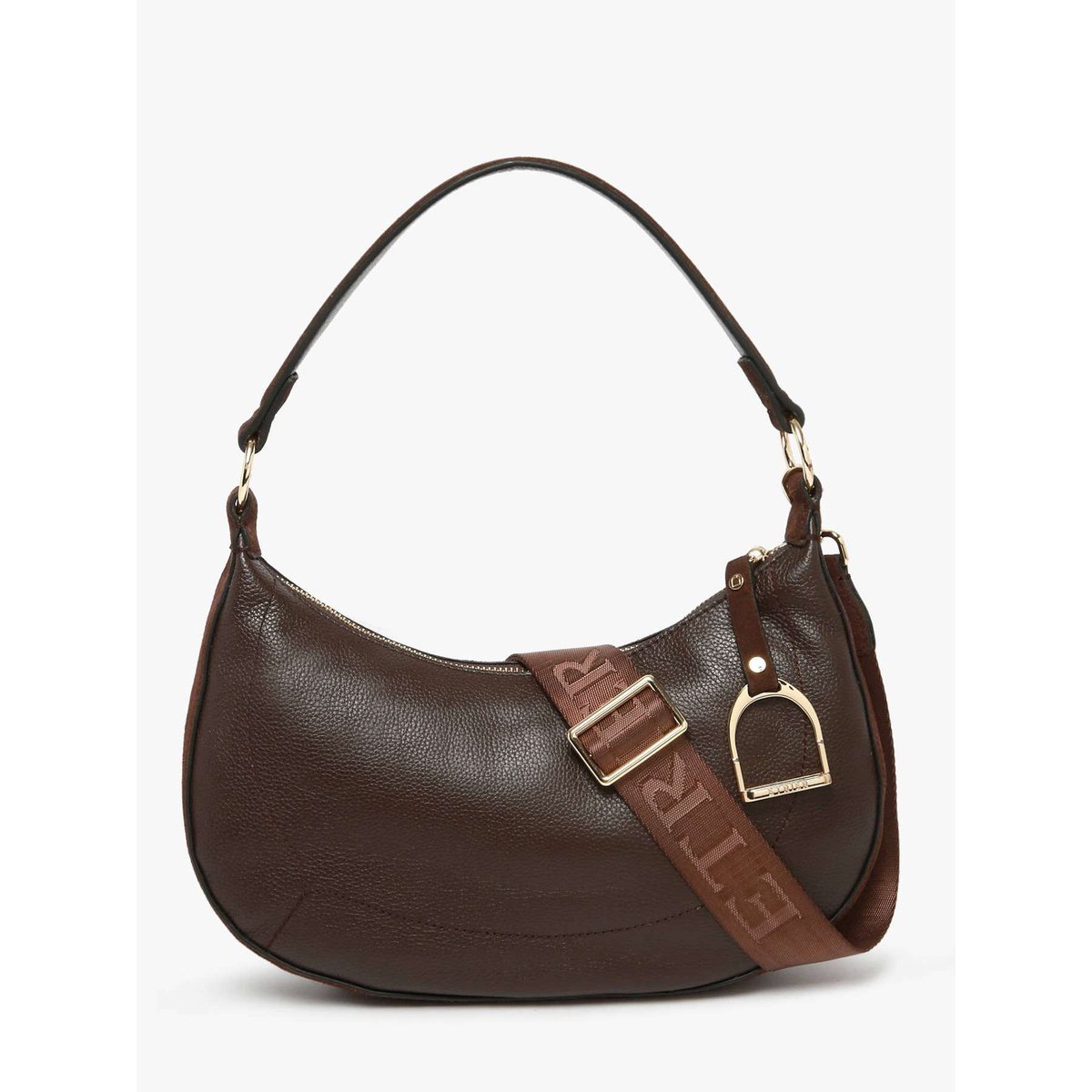 Sac porté épaule Altesse suede cuir chocolat, ETRIER