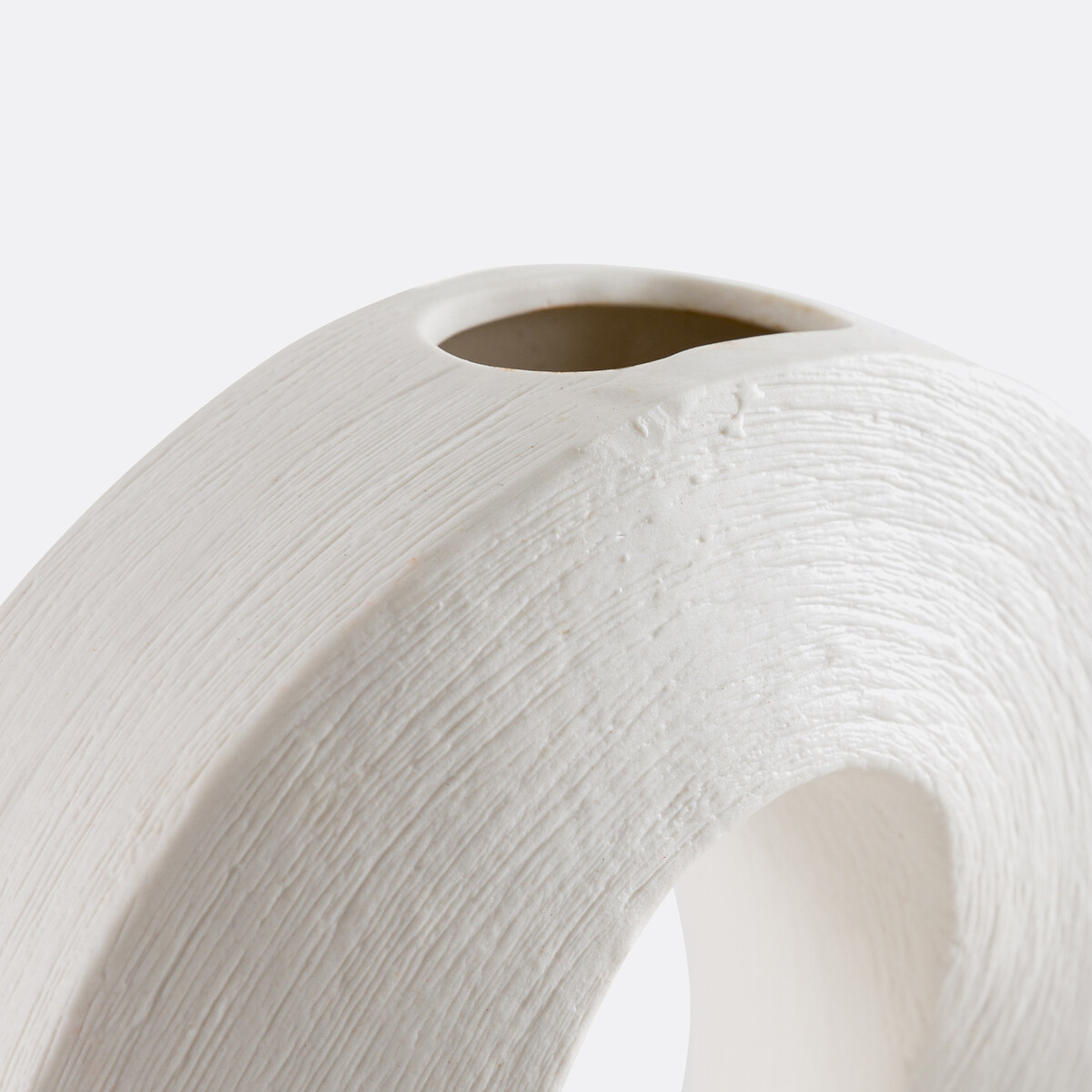 Jarrón decorativo de cerámica, al. 16 cm, Jolia blanco, LA REDOUTE INTERIEURS