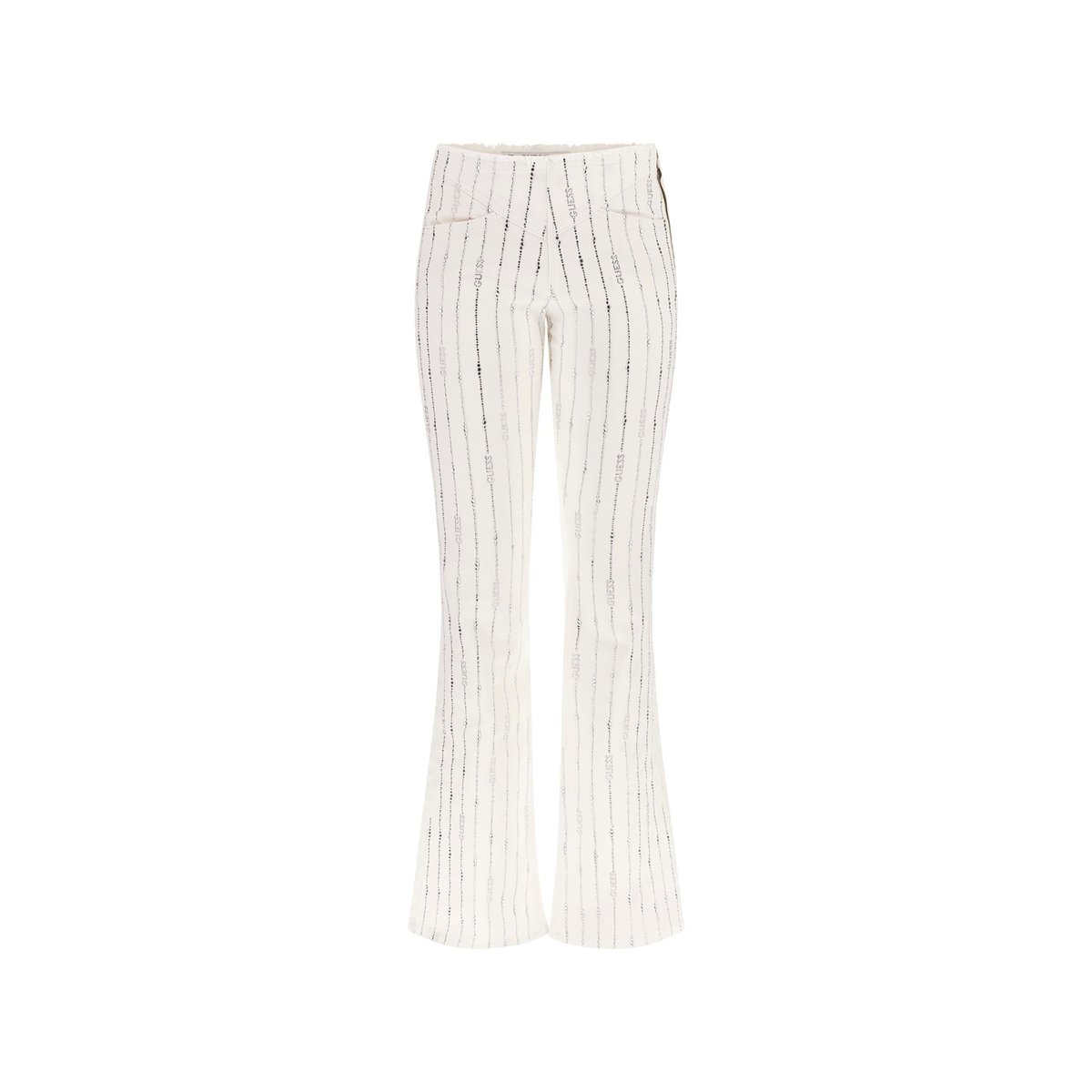 Jean Évasé Taille Basse blanc, GUESS