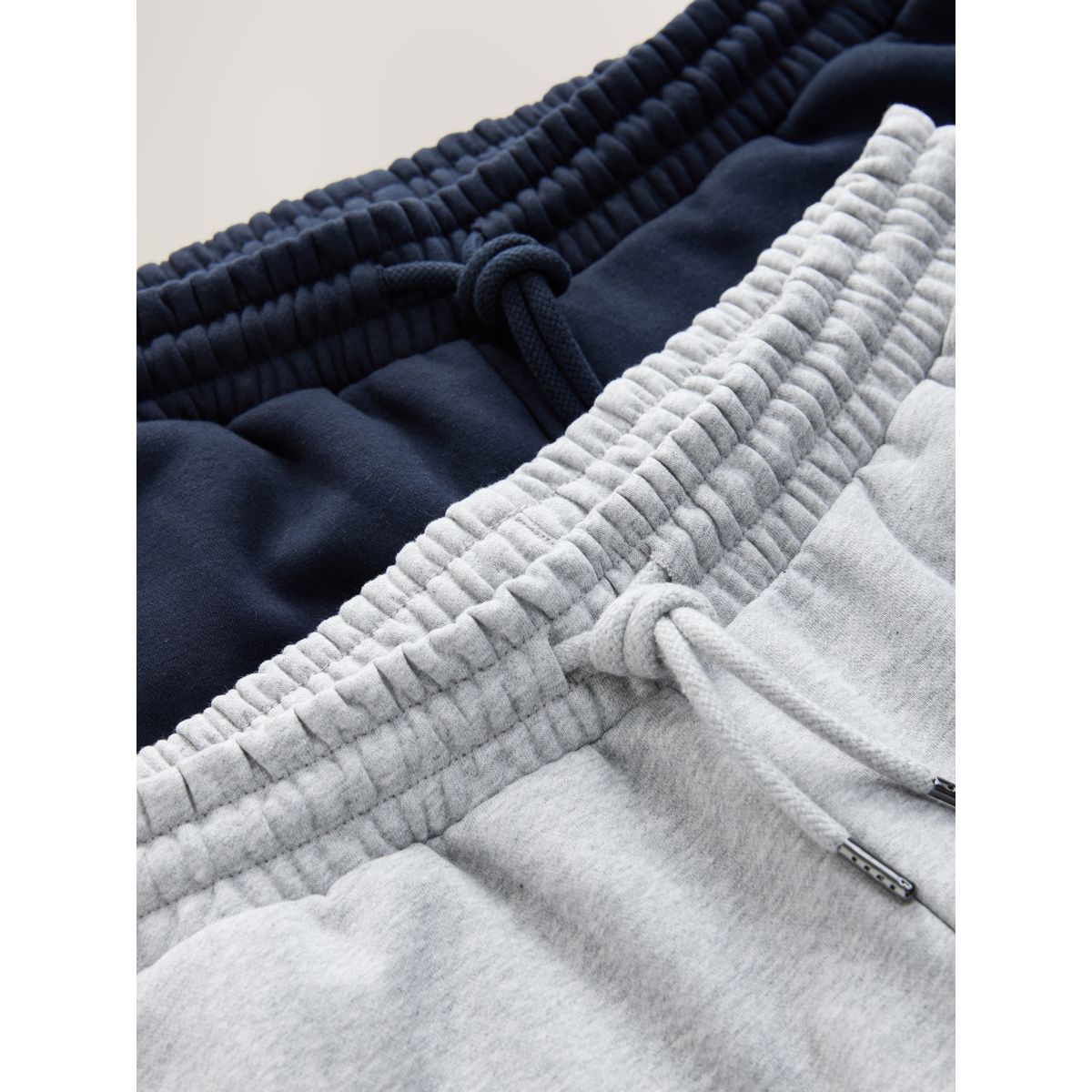 Pantalon de jogging droit épais, lot 2 gris chiné/bleu marine, NEXT
