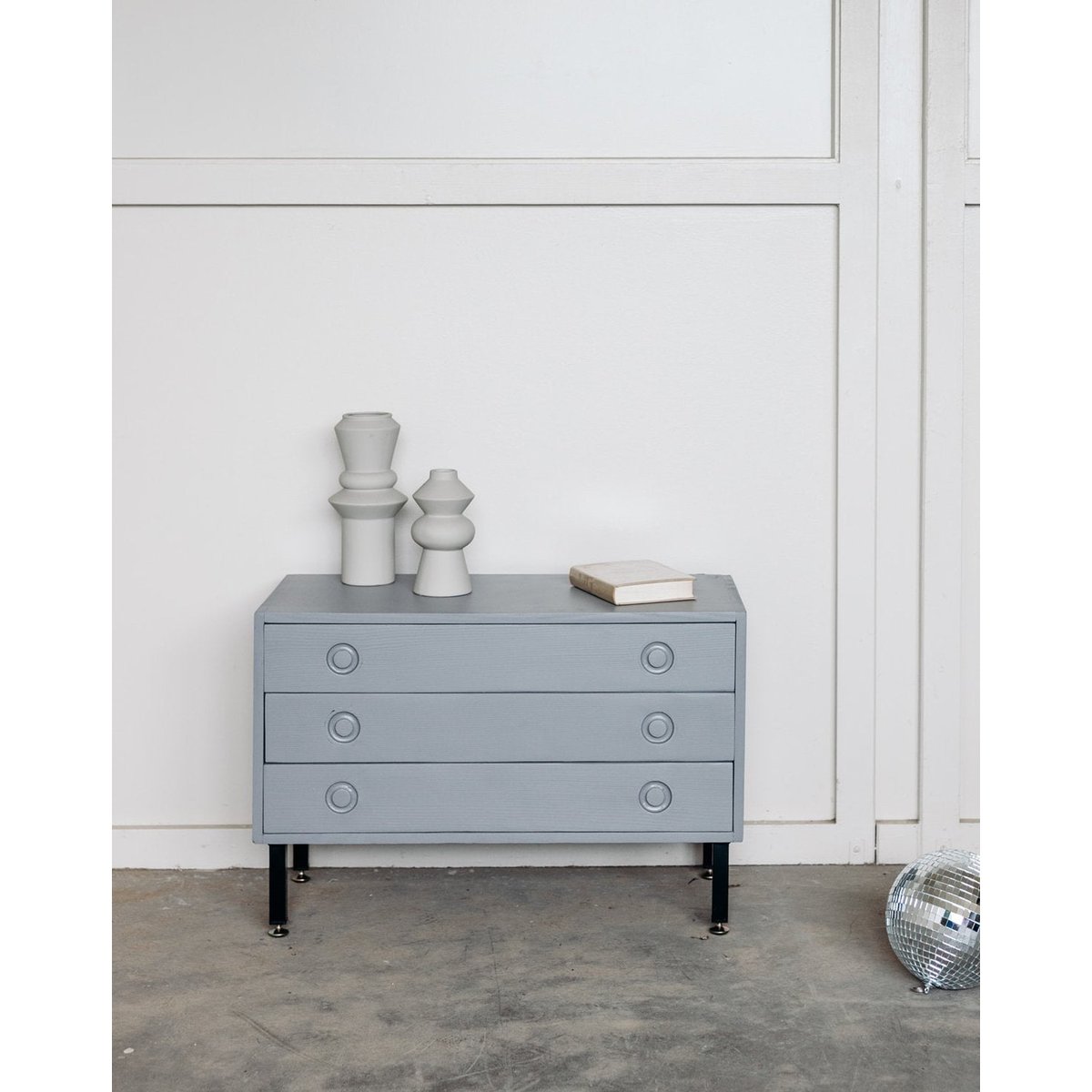 Meuble de rangement gris Michel N°330 - Bon état bois, DEBONGOUT