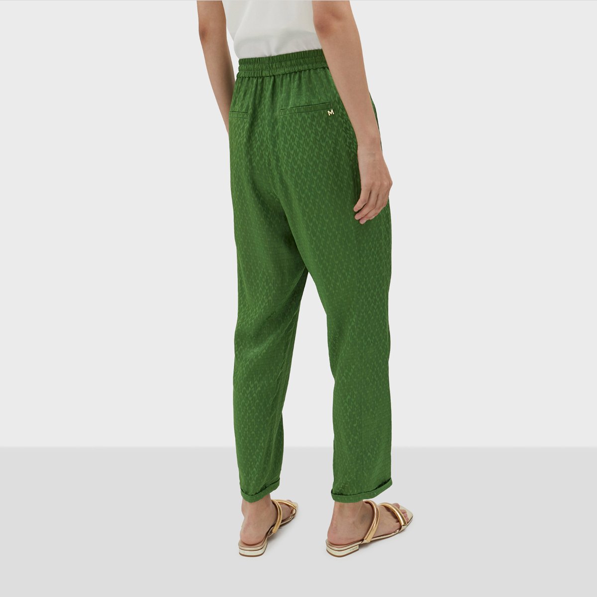 Pantalon chinos avec cordon de serrage vert amande, LOLA CASADEMUNT