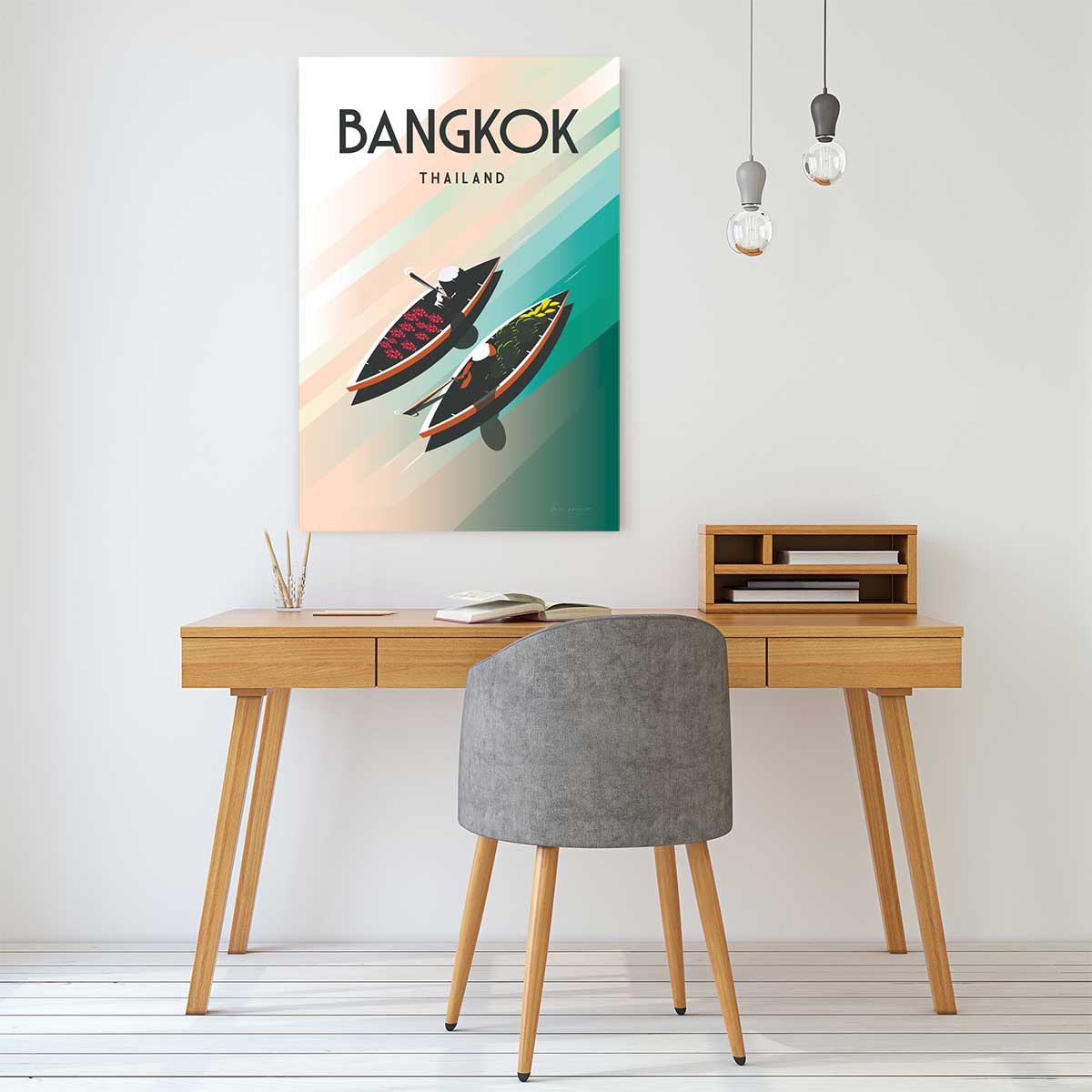 Tableau de voyage Bangkok Thailand tableau alu dibond, HEXOA