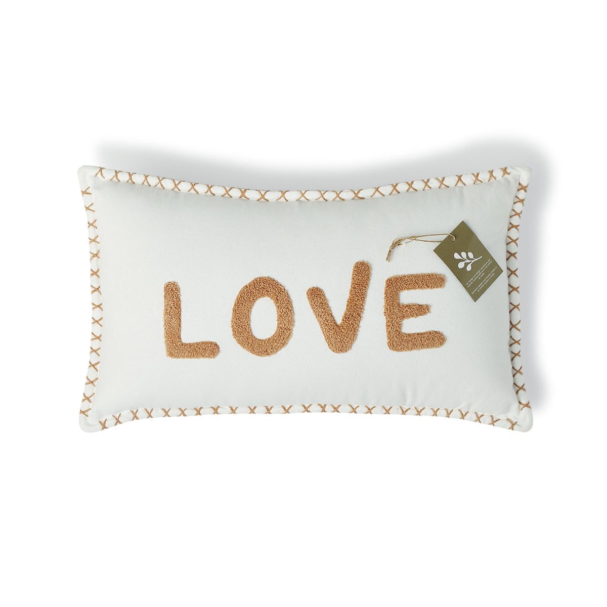 Housse de coussin toile de coton XLOVE terre de sienne, FEBRONIE