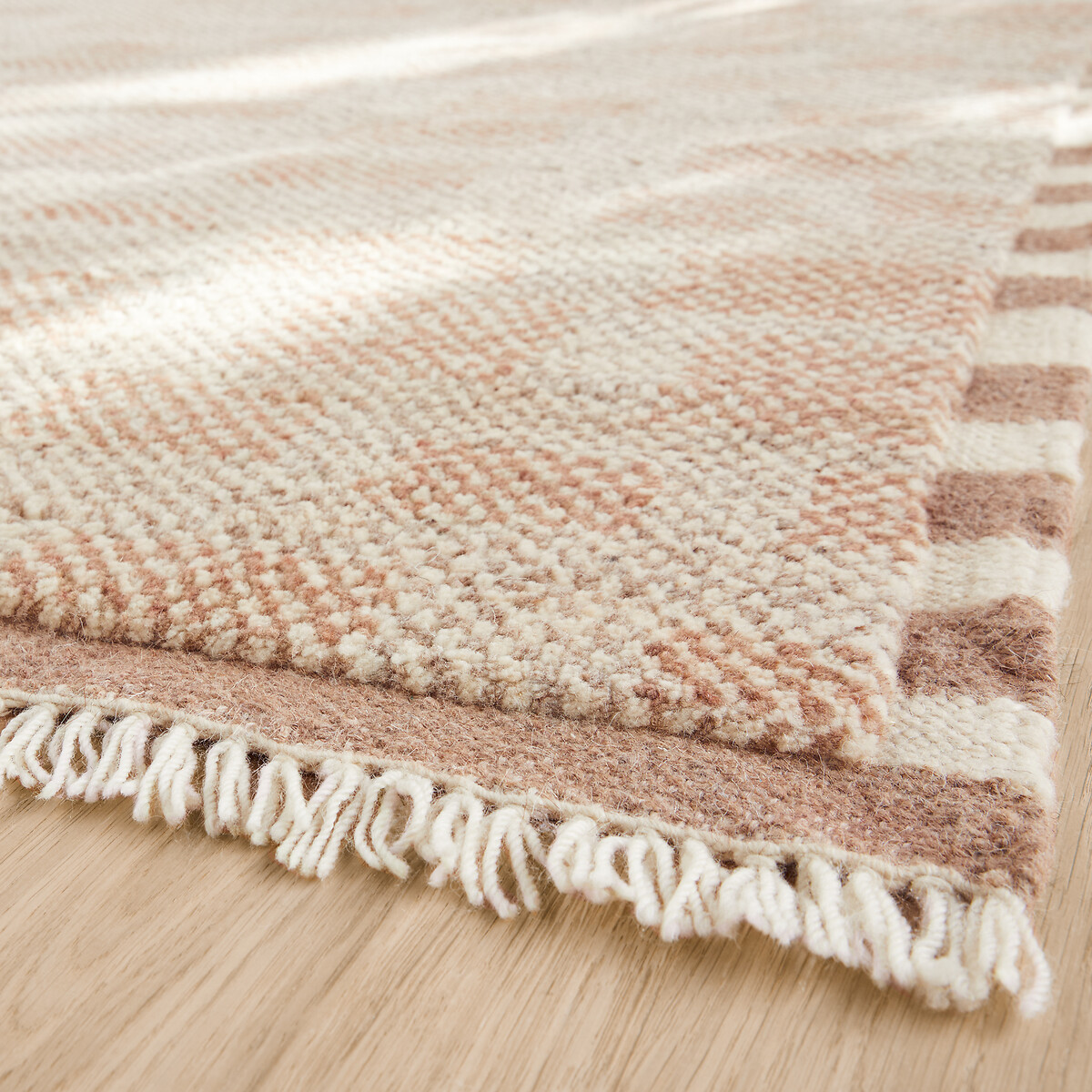 Dalmia Checkerboard Wool & Cotton Hand-Knotted Rug ecru/natural, AM.PM