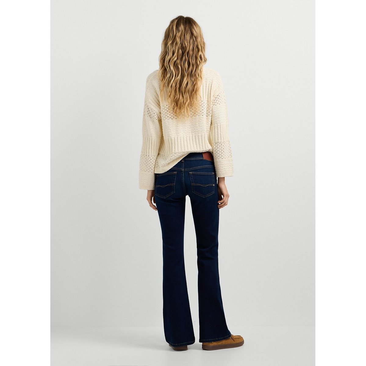 Jean flare, taille basse, Pimlico dark indigo powerflex, PEPE JEANS