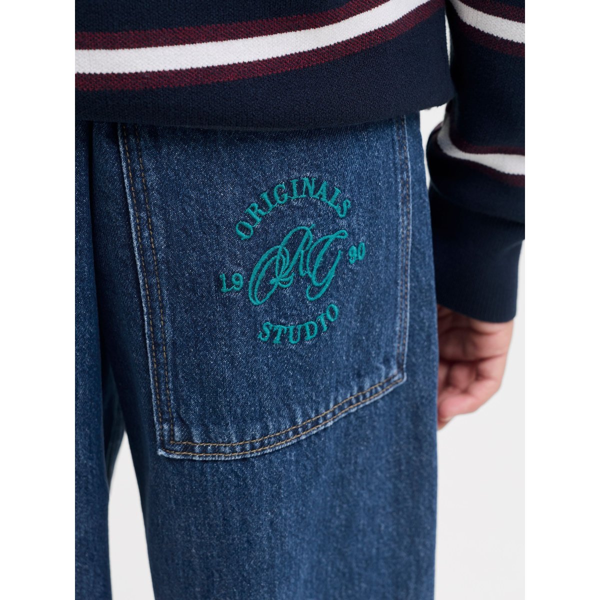 Jean À Coupe Wide blue denim 1, JACK & JONES JUNIOR