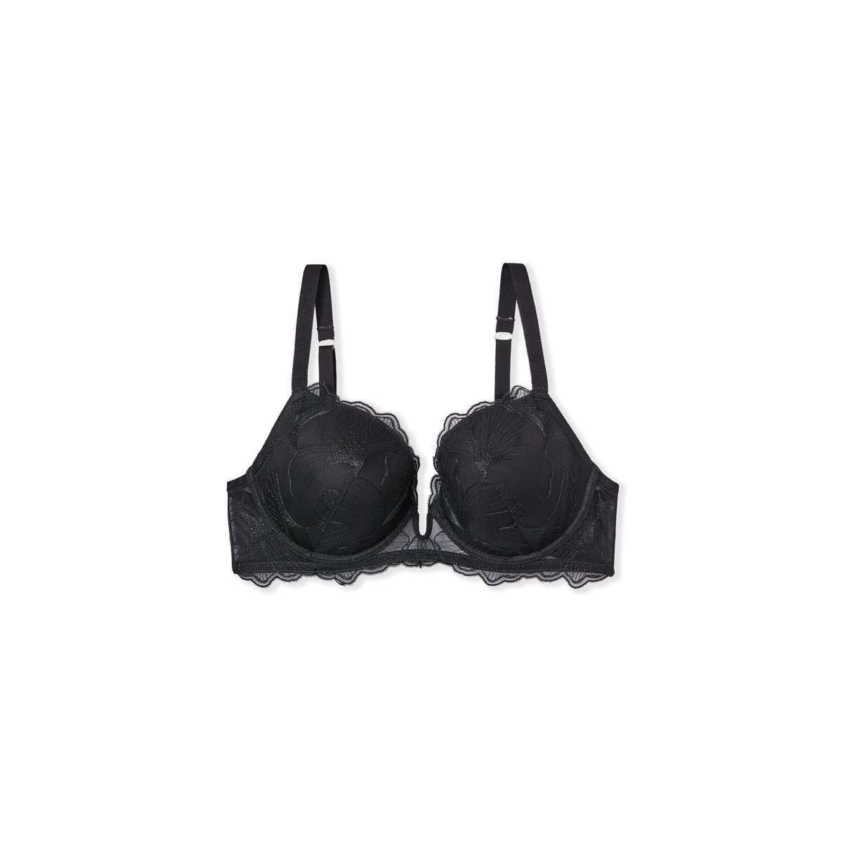 Soutien-gorge N.5 - Le coques fines plongeant PRELUDE noir, ETAM