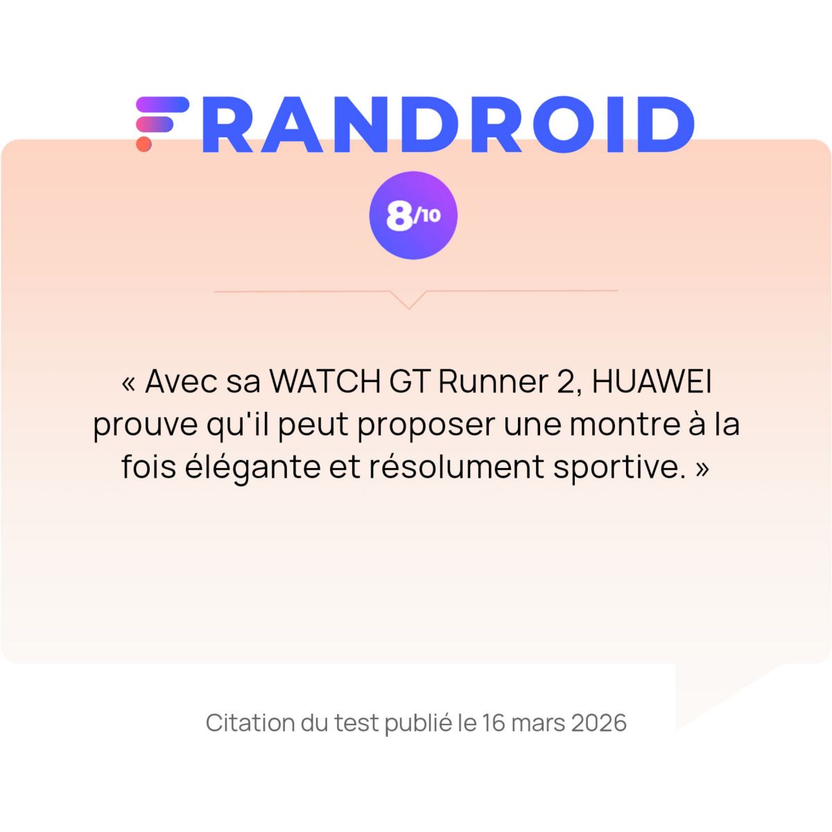 Montre sport Watch GT Runner 2 Bleu bleu, HUAWEI