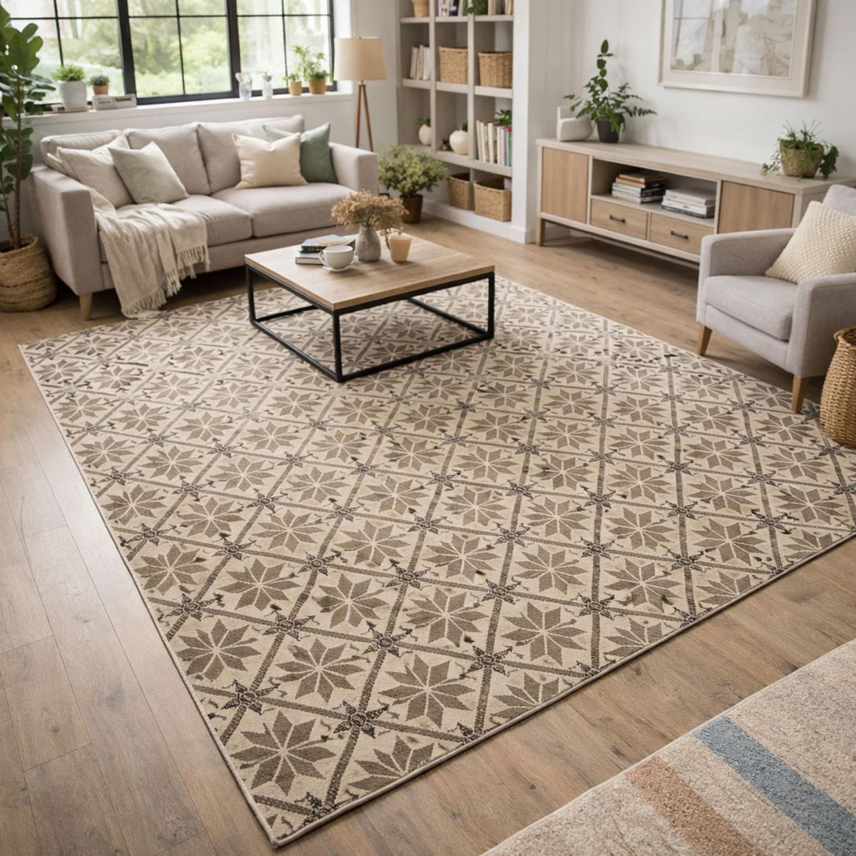 Tapis chambre tissé LYN49 CARODE ivoire, UN AMOUR DE TAPIS