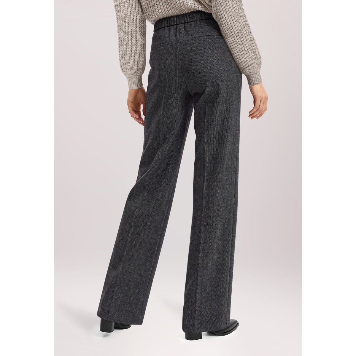 Pantalon à enfiler à nervures noir/gris, CARTOON