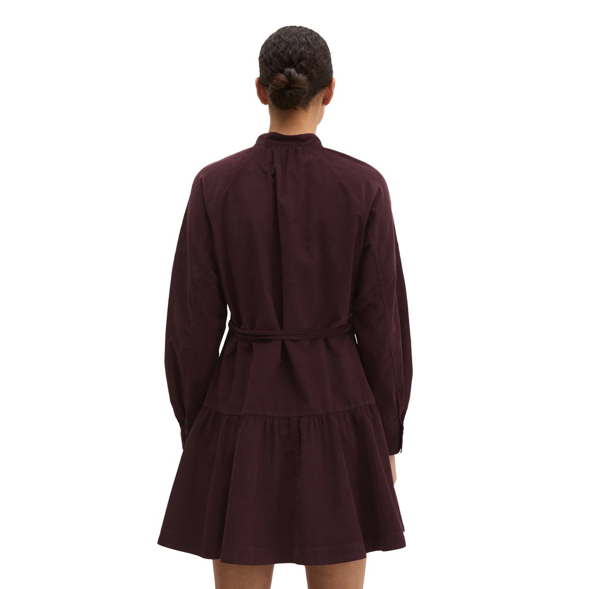 Robe dégradée flared en qualité velours côtelé rot, MARC O'POLO