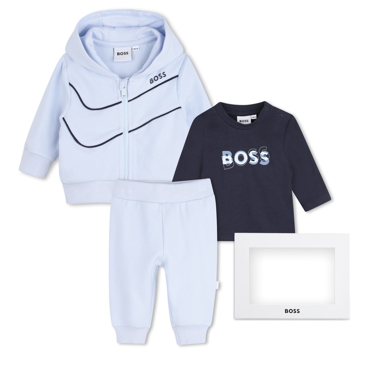 Ensemble pantalon, cardigan et tee-shirt ciel, BOSS KIDSWEAR