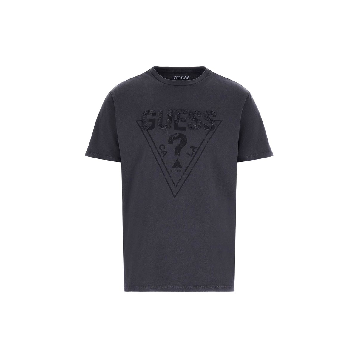 T-Shirt Logo Triangulaire noir, GUESS